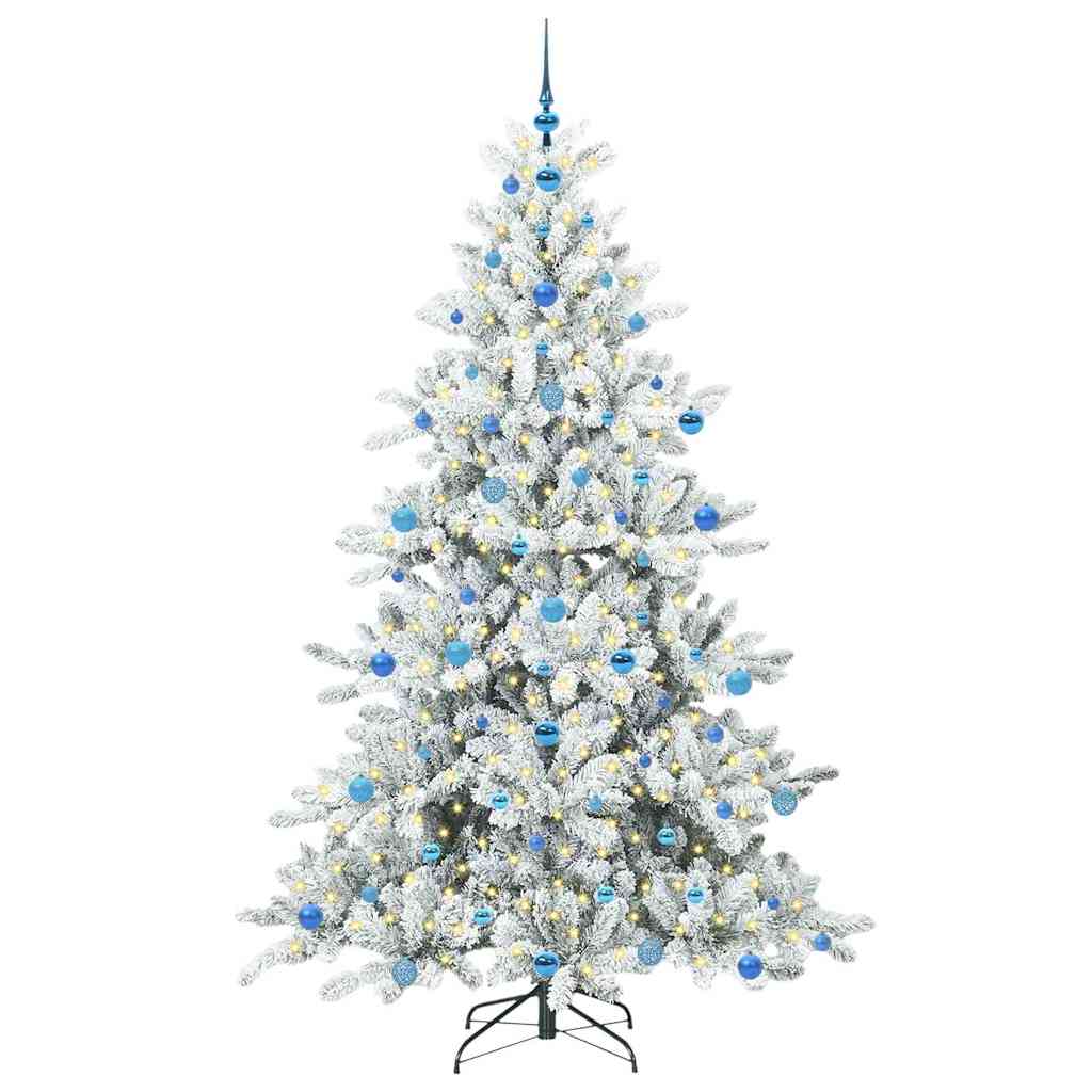 Kunstmatige Inklapbare Kerstboom Wit 210 cm PVC en staal is nu te koop bij PeponiXL, paradijselijk wonen!