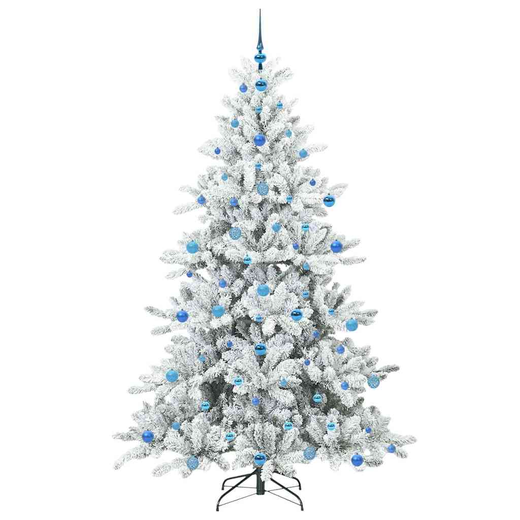 Kunstmatige Inklapbare Kerstboom Wit 210 cm PVC en staal is nu te koop bij PeponiXL, paradijselijk wonen!