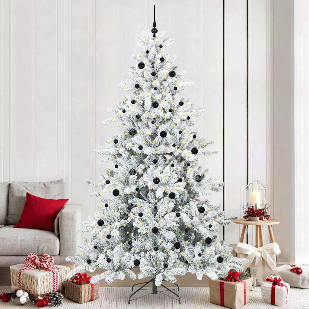 Kunstmatige Inklapbare Kerstboom Wit 240 cm PVC en staal is nu te koop bij PeponiXL, paradijselijk wonen!