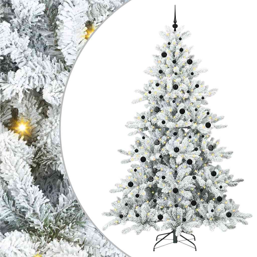 Kunstmatige Inklapbare Kerstboom Wit 240 cm PVC en staal is nu te koop bij PeponiXL, paradijselijk wonen!