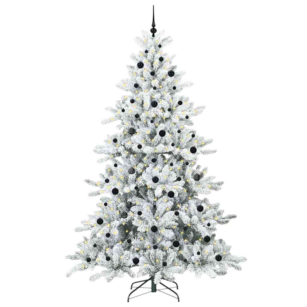 Kunstmatige Inklapbare Kerstboom Wit 240 cm PVC en staal is nu te koop bij PeponiXL, paradijselijk wonen!