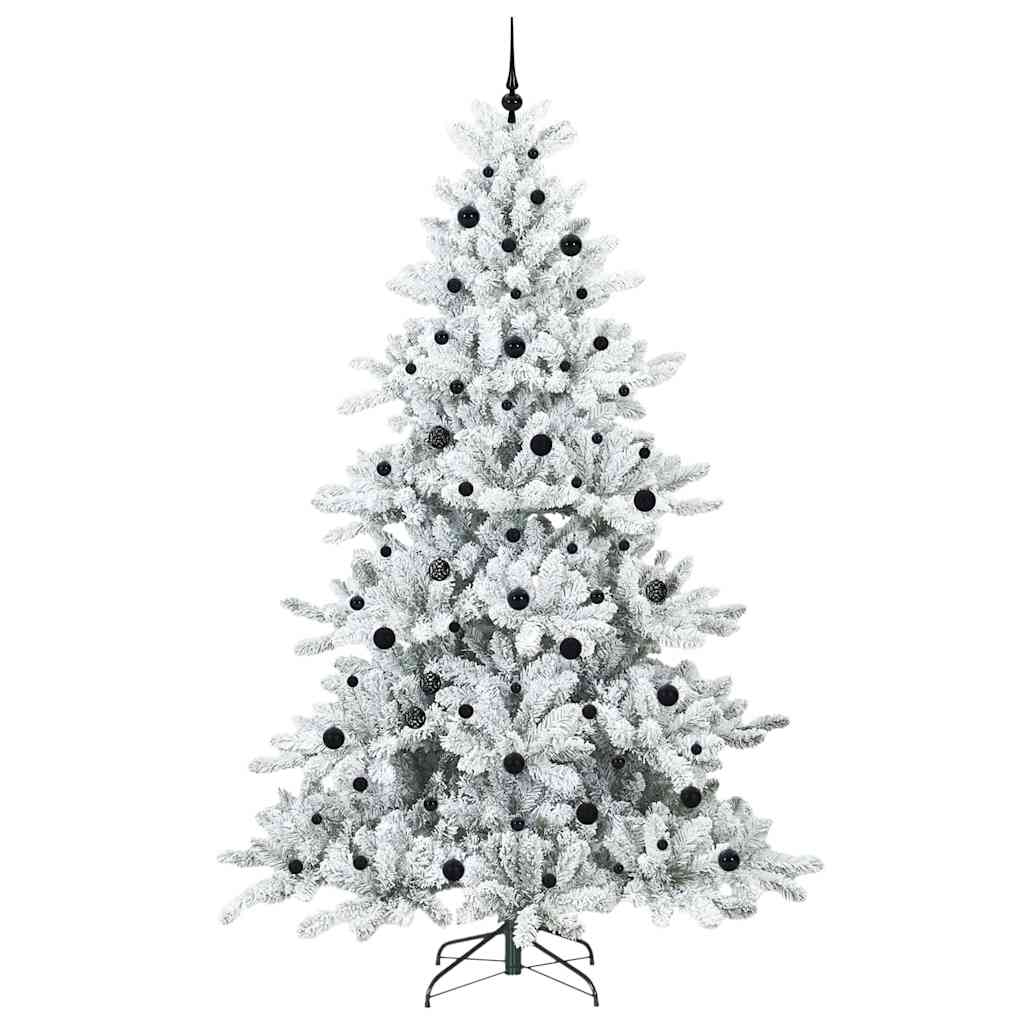 Kunstmatige Inklapbare Kerstboom Wit 240 cm PVC en staal is nu te koop bij PeponiXL, paradijselijk wonen!