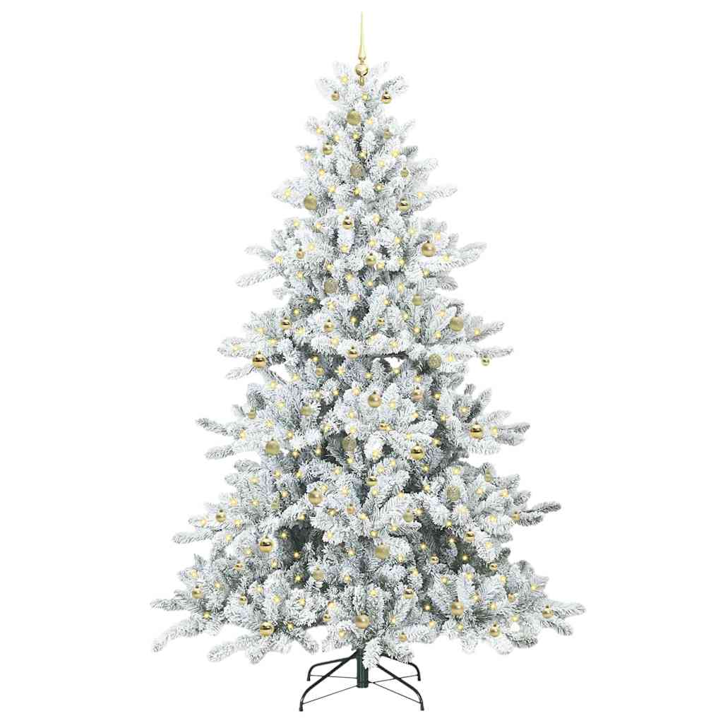 Kunstmatige Inklapbare Kerstboom Wit 240 cm PVC en staal is nu te koop bij PeponiXL, paradijselijk wonen!