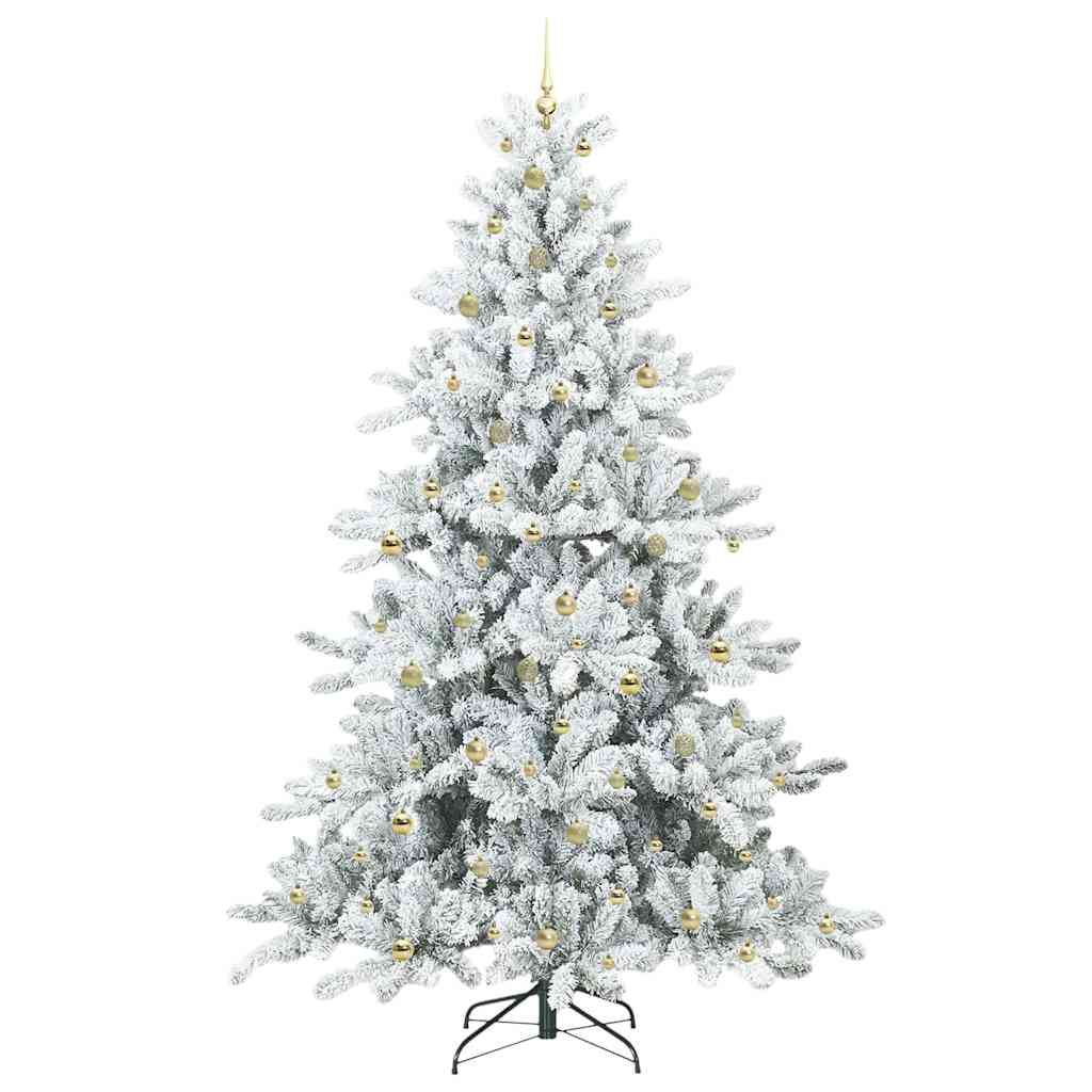 Kunstmatige Inklapbare Kerstboom Wit 240 cm PVC en staal is nu te koop bij PeponiXL, paradijselijk wonen!