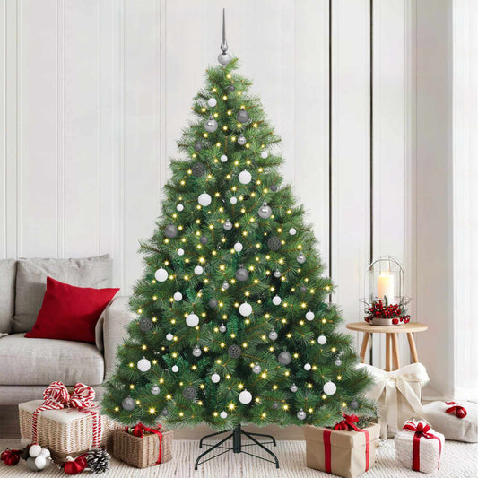 Kunstkerstboom met 300 LED met standaard Groen 210 cm PE en PVC is nu te koop bij PeponiXL, paradijselijk wonen!