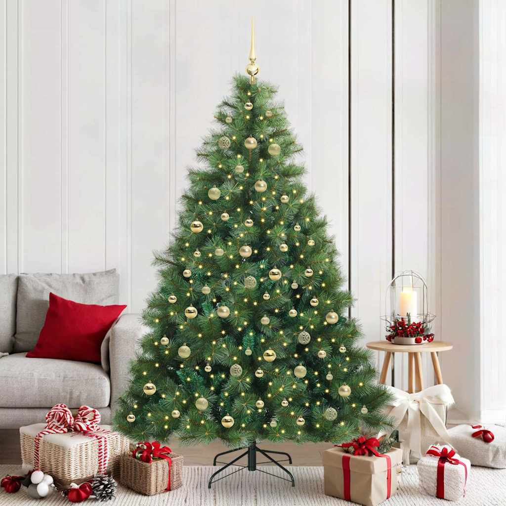 Kunstkerstboom met 300 LED met standaard Groen 210 cm PE en PVC is nu te koop bij PeponiXL, paradijselijk wonen!
