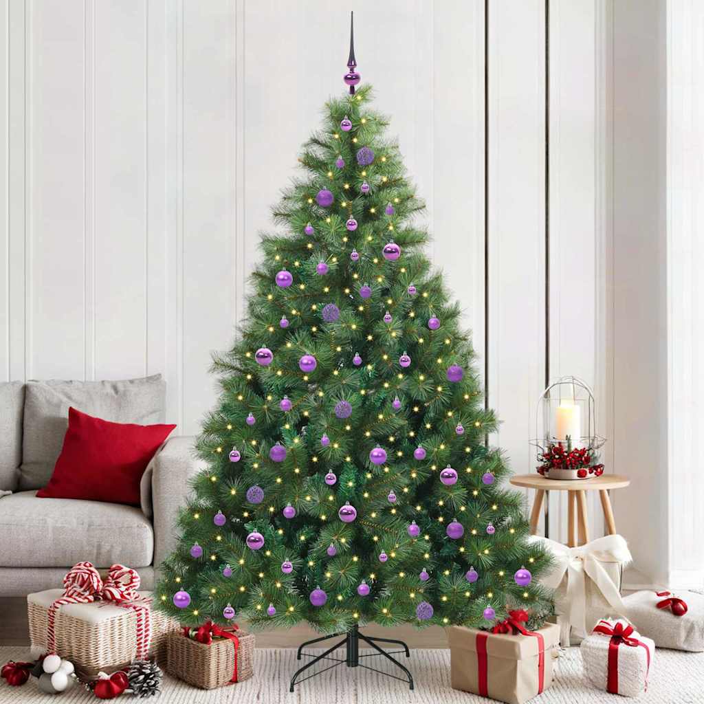 Kunstkerstboom met 300 LED met standaard Groen 210 cm PE en PVC is nu te koop bij PeponiXL, paradijselijk wonen!