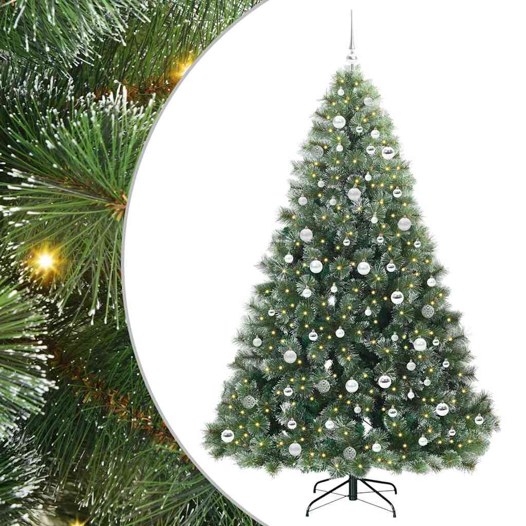 Kunstkerstboom met 300 LED met standaard Groen 210 cm PE en PVC is nu te koop bij PeponiXL, paradijselijk wonen!