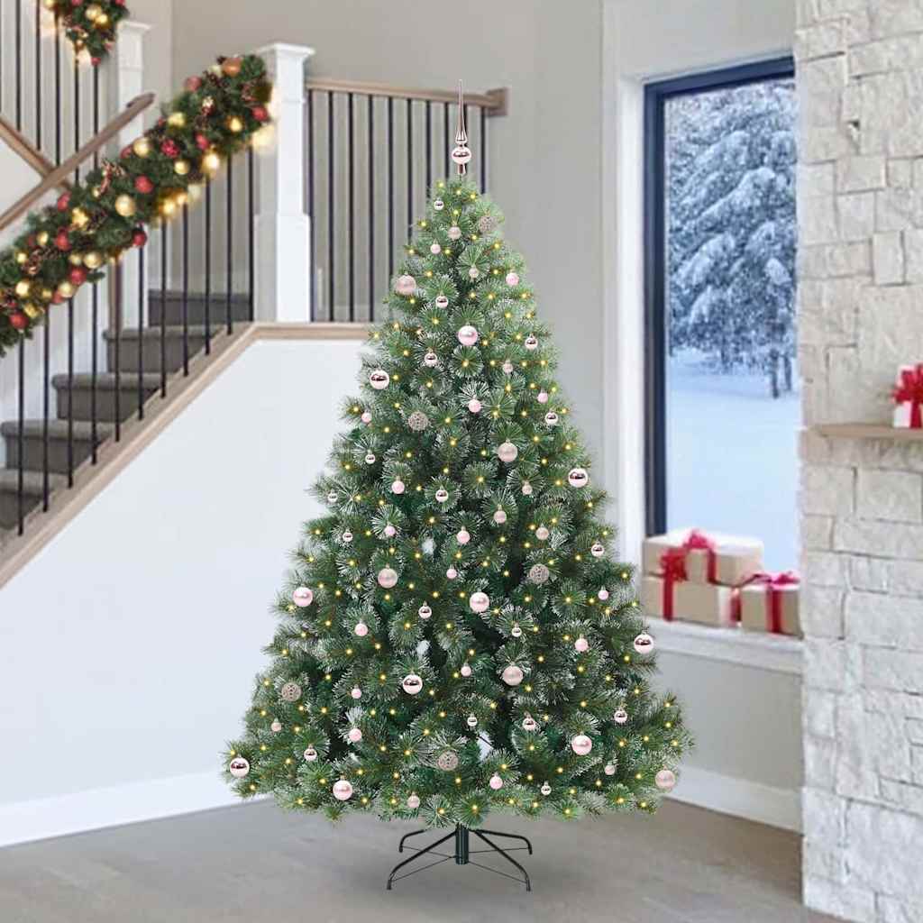 Kunstkerstboom met 300 LED met standaard Groen 240 cm PE en PVC is nu te koop bij PeponiXL, paradijselijk wonen!