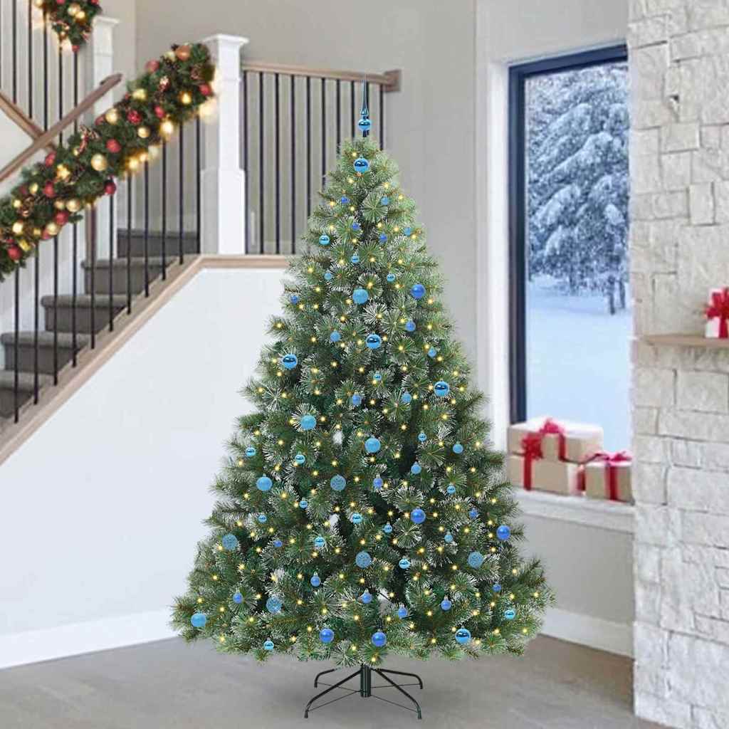 Kunstkerstboom met 300 LED met standaard Groen 240 cm PE en PVC is nu te koop bij PeponiXL, paradijselijk wonen!