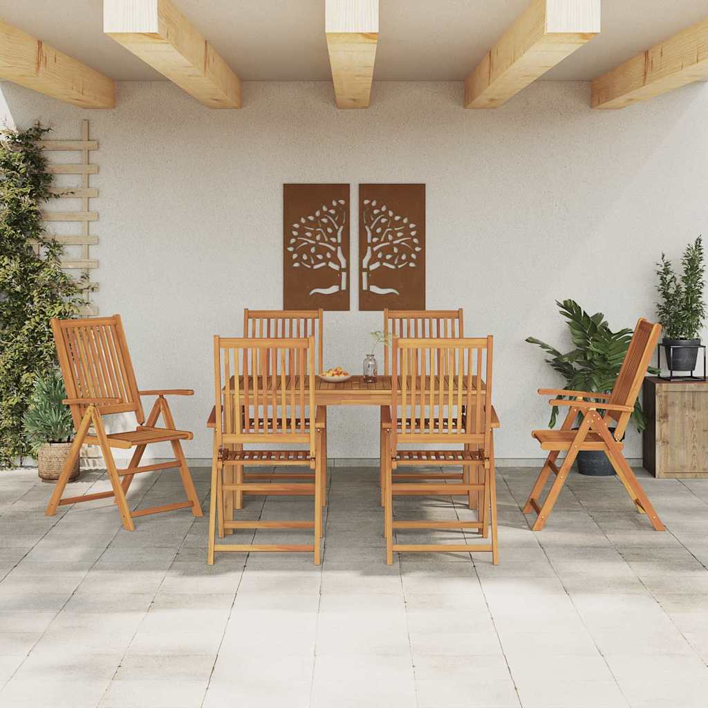 Tuin eettafelset Opvouwbaar 7 pcs Bruin Massief Acaciahout is nu te koop bij PeponiXL, paradijselijk wonen!
