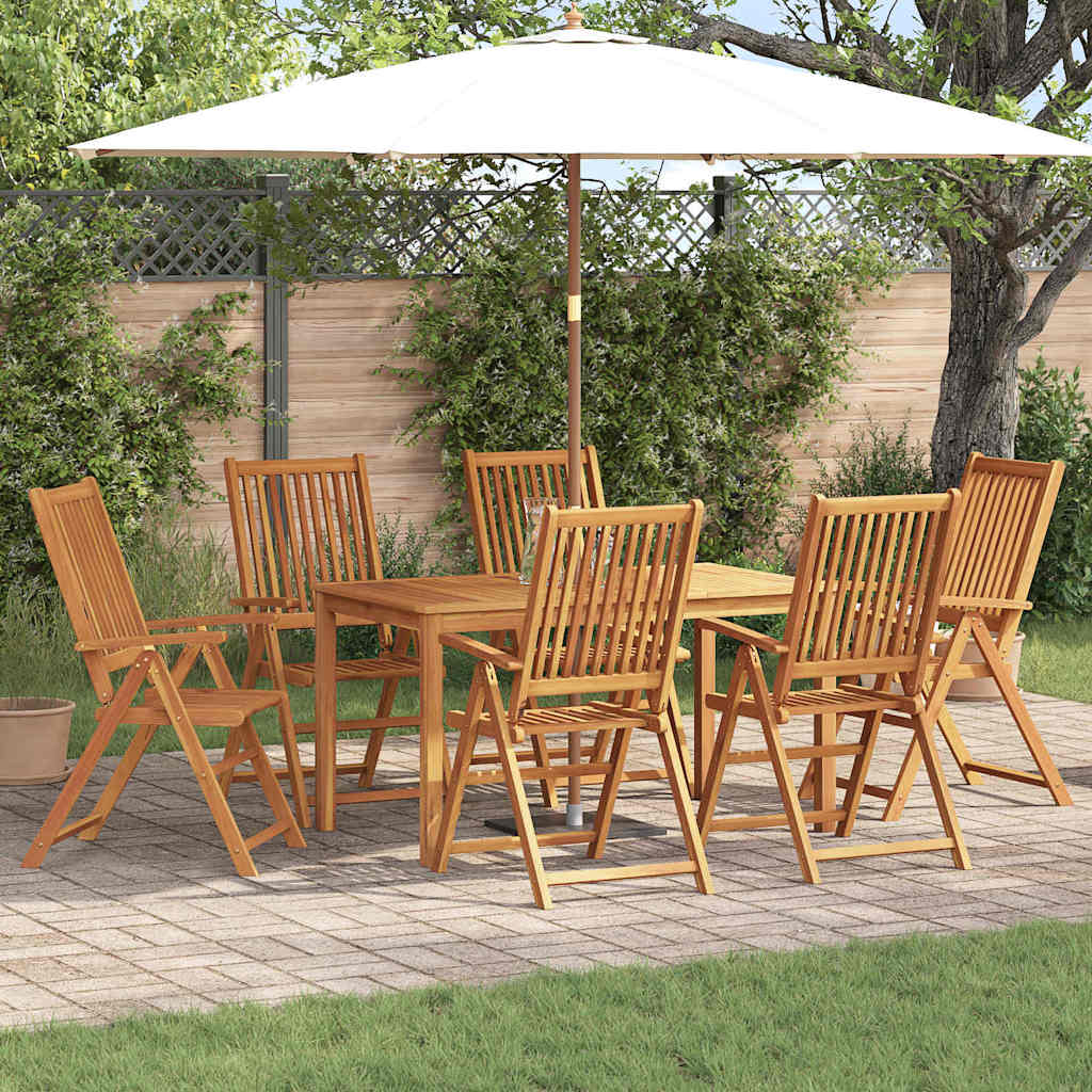 Tuin eettafelset Opvouwbaar 7 pcs Bruin Massief Acaciahout is nu te koop bij PeponiXL, paradijselijk wonen!