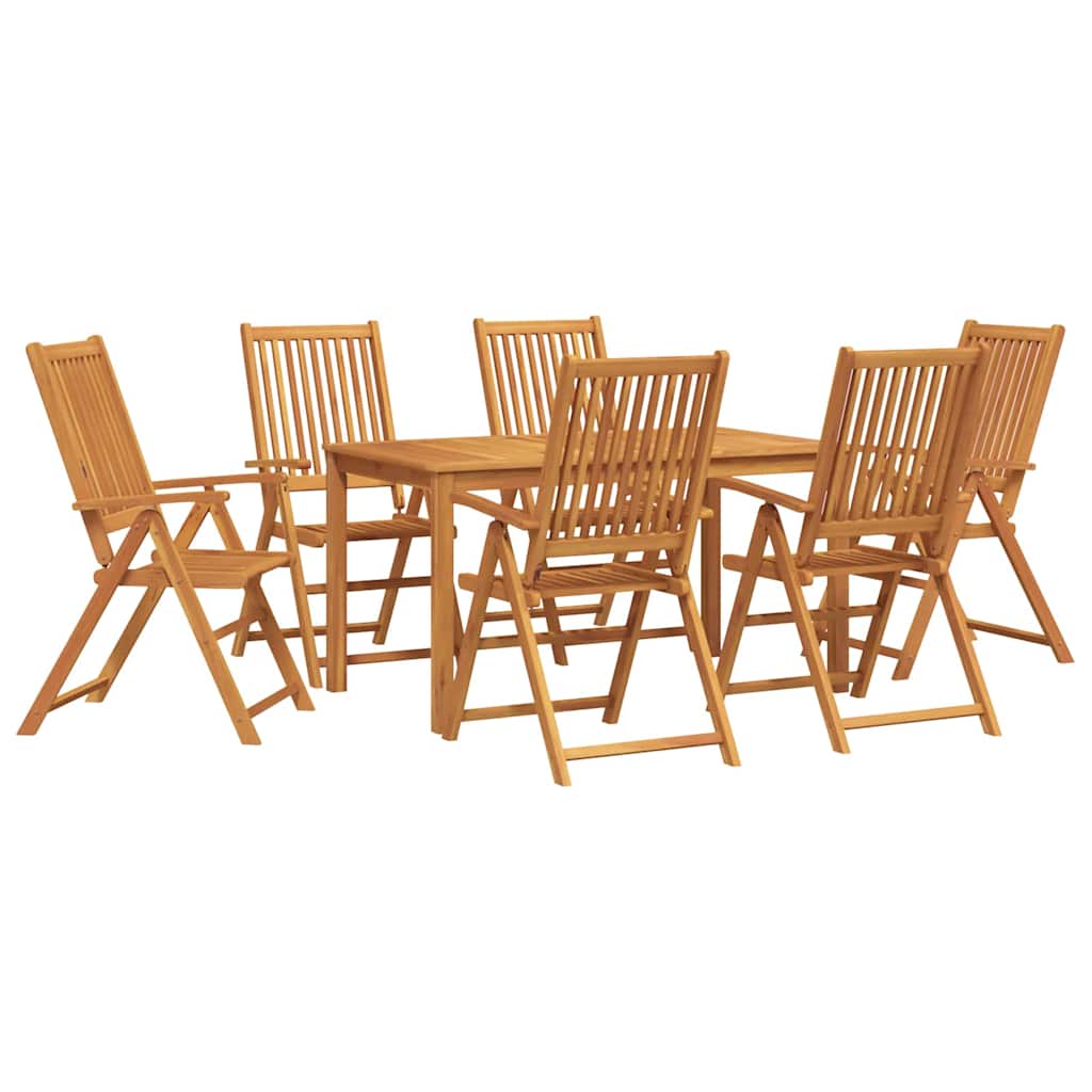 Tuin eettafelset Opvouwbaar 7 pcs Bruin Massief Acaciahout is nu te koop bij PeponiXL, paradijselijk wonen!