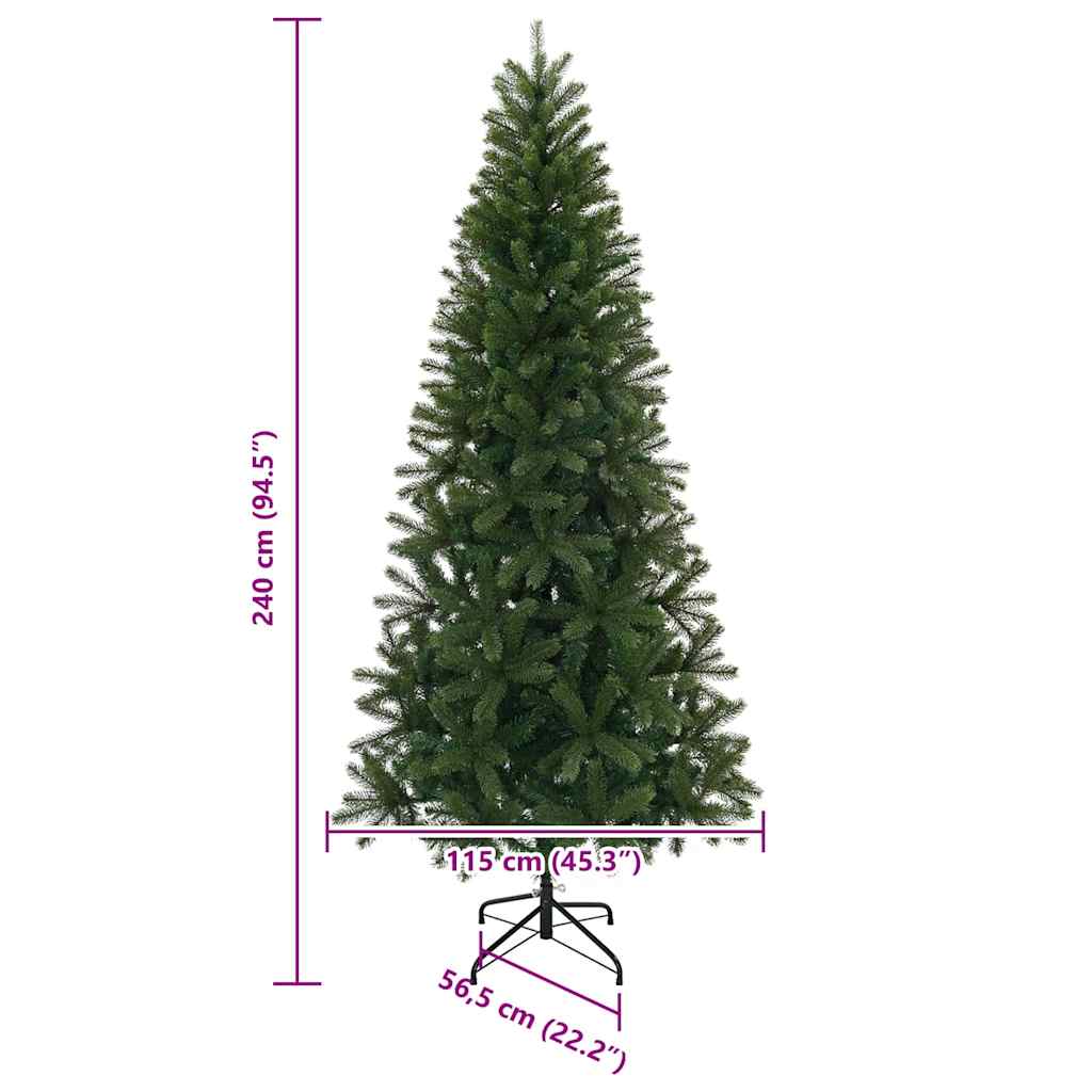 Kunstkerstboom met standaard Groen 240 cm PVC, PE en staal is nu te koop bij PeponiXL, paradijselijk wonen!