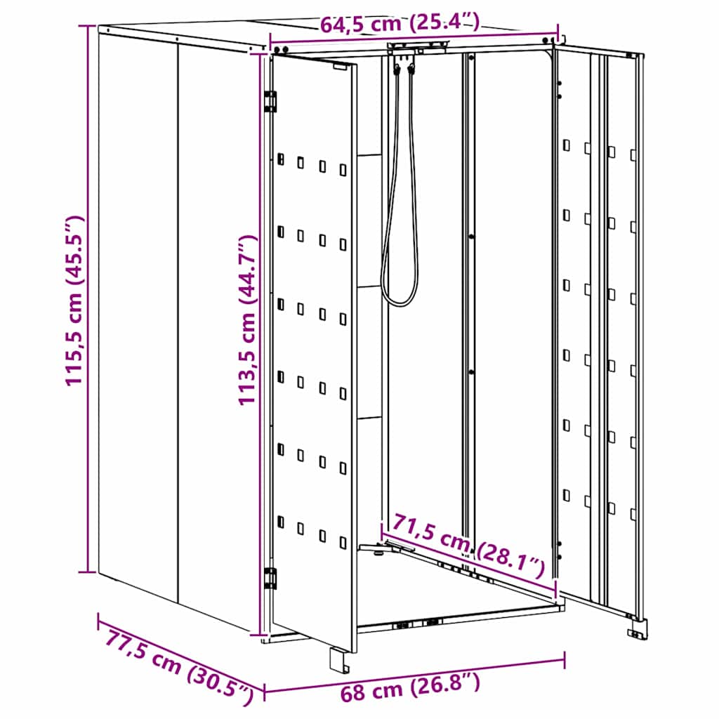Afvalcontaineropslag met gasliftdeksel voor 240L container is nu te koop bij PeponiXL, paradijselijk wonen!