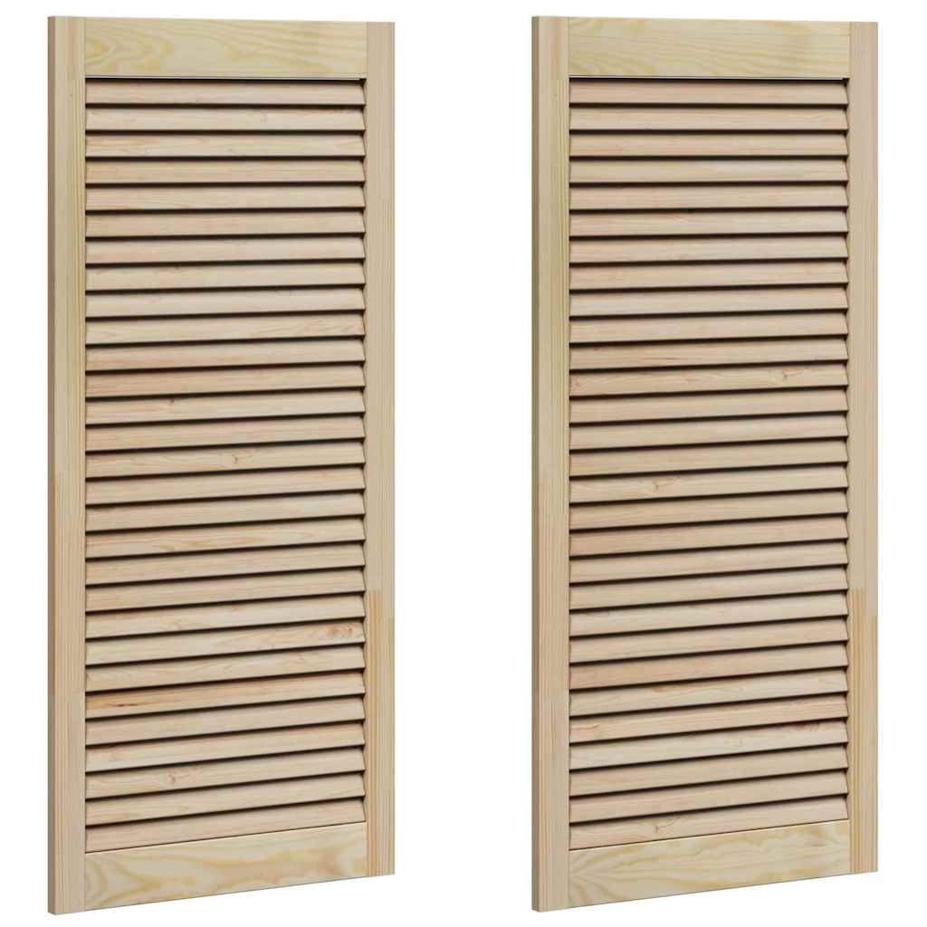 Kastdeur 2 pcs Naturel 49,5 x 2,1 x 110 cm Massief grenenhout is nu te koop bij PeponiXL, paradijselijk wonen!