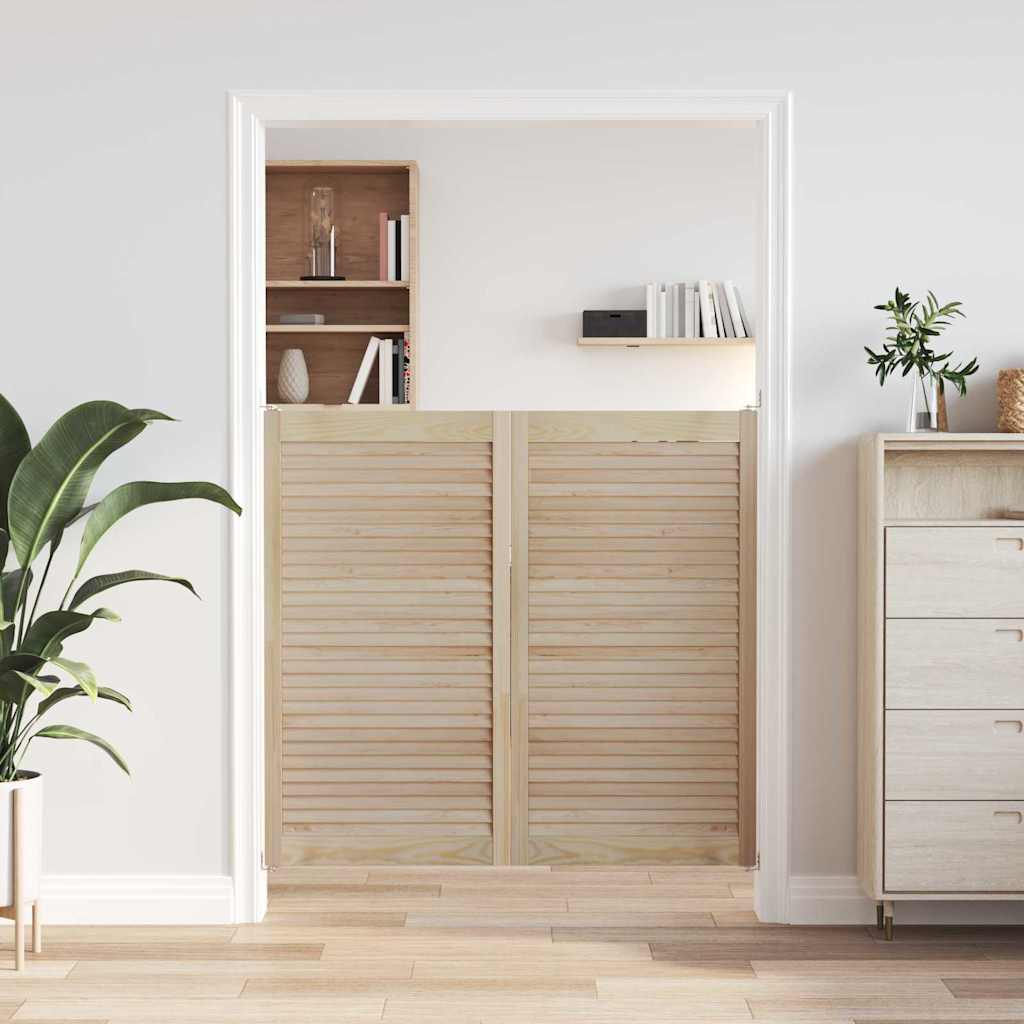 Kastdeur 2 pcs Naturel 110 x 2,1 x 59,5 cm Massief grenenhout is nu te koop bij PeponiXL, paradijselijk wonen!