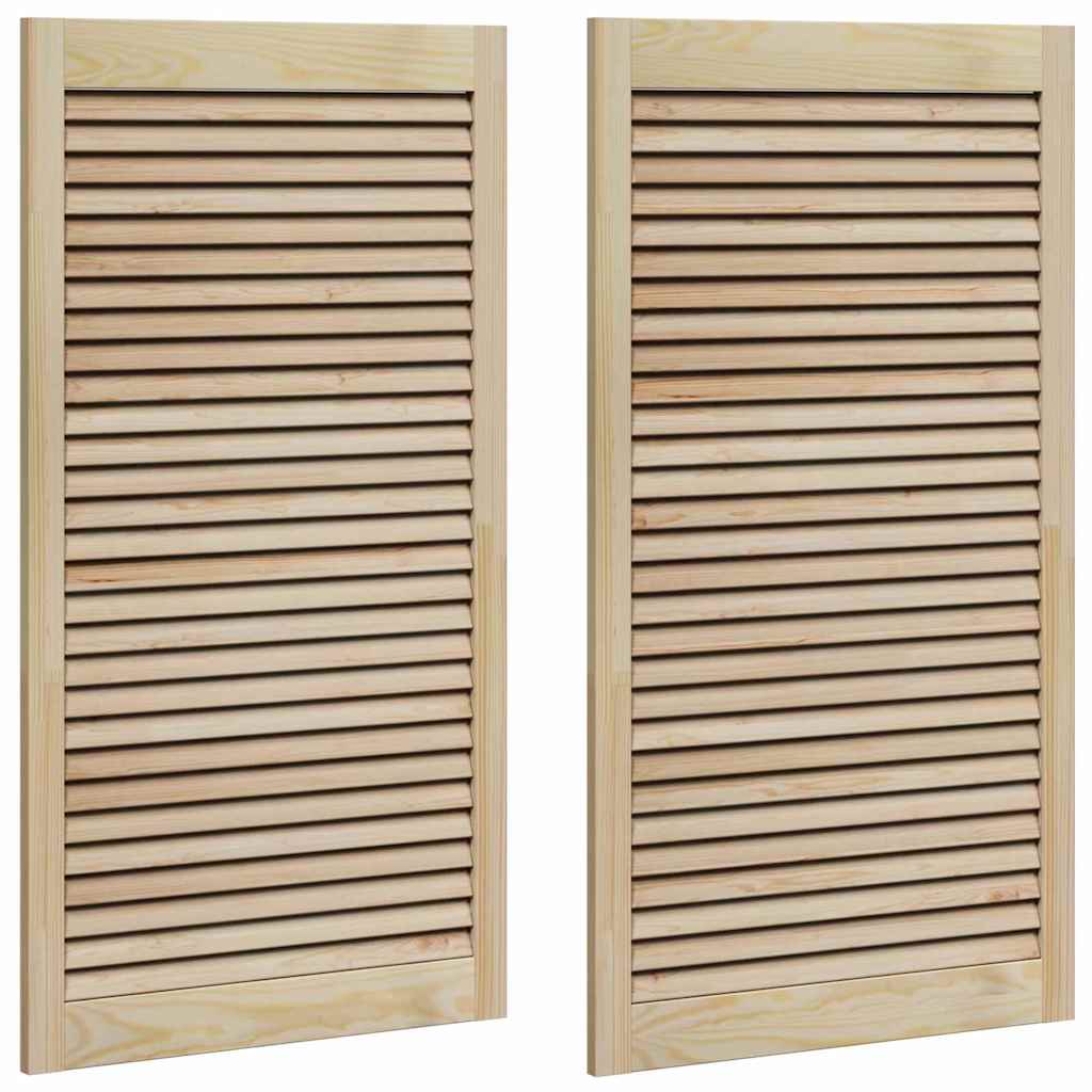 Kastdeur 2 pcs Naturel 110 x 2,1 x 59,5 cm Massief grenenhout is nu te koop bij PeponiXL, paradijselijk wonen!