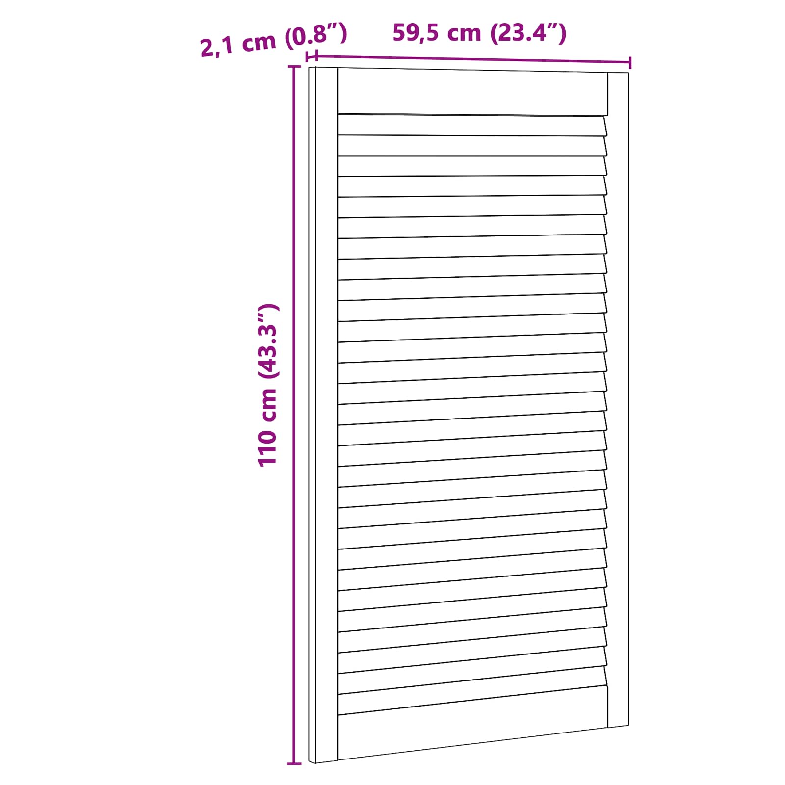 Kastdeur 2 pcs Naturel 110 x 2,1 x 59,5 cm Massief grenenhout is nu te koop bij PeponiXL, paradijselijk wonen!