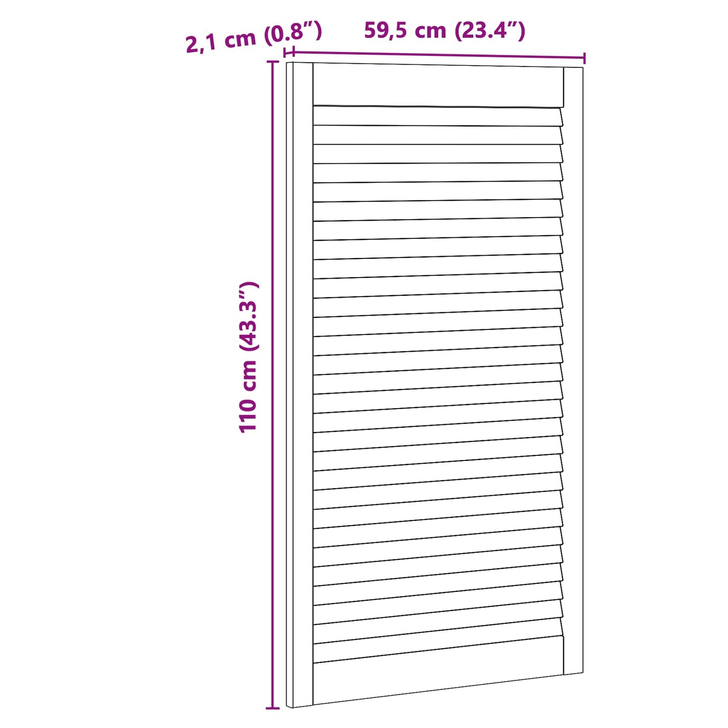 Kastdeur 2 pcs Naturel 110 x 2,1 x 59,5 cm Massief grenenhout is nu te koop bij PeponiXL, paradijselijk wonen!