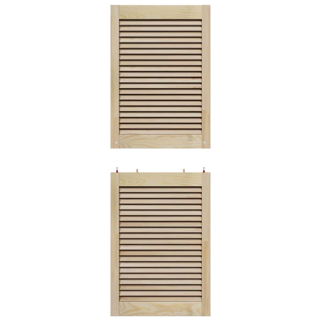 Kastdeur 2 pcs Naturel 49,5 x 2,1 x 140,5 cm Massief grenenhout is nu te koop bij PeponiXL, paradijselijk wonen!