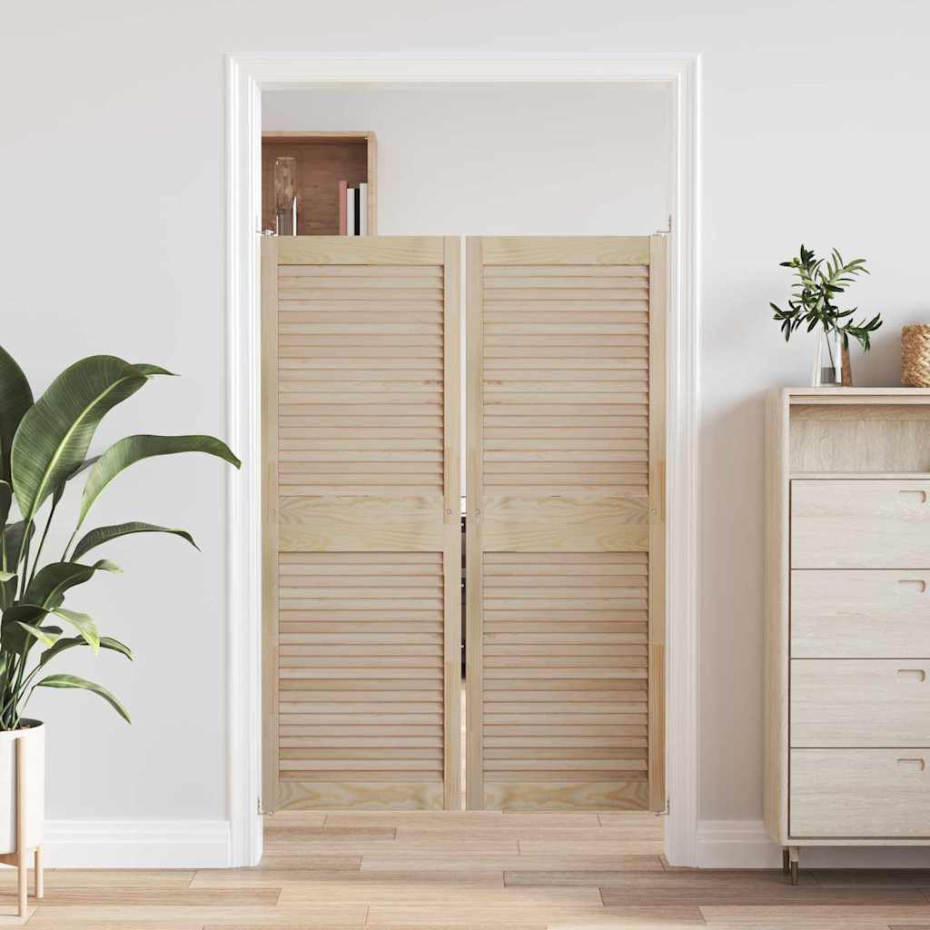 Kastdeur 2 pcs Naturel 49,5 x 2,1 x 140,5 cm Massief grenenhout is nu te koop bij PeponiXL, paradijselijk wonen!