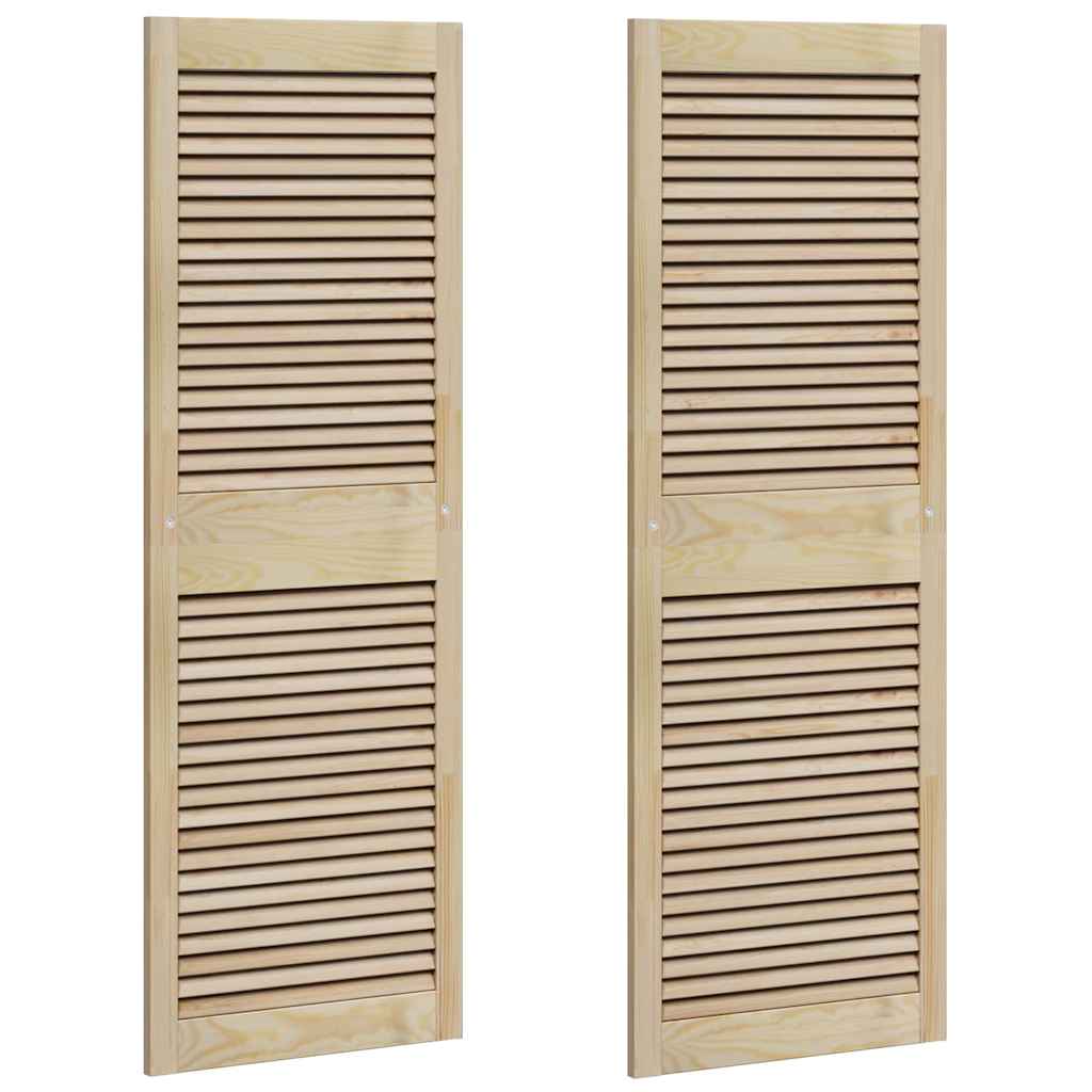 Kastdeur 2 pcs Naturel 49,5 x 2,1 x 140,5 cm Massief grenenhout is nu te koop bij PeponiXL, paradijselijk wonen!