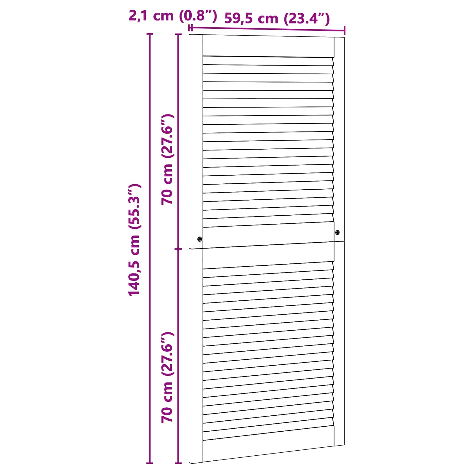 Kastdeur 2 pcs Naturel 140,5 x 2,1 x 59,5 cm Massief grenenhout is nu te koop bij PeponiXL, paradijselijk wonen!