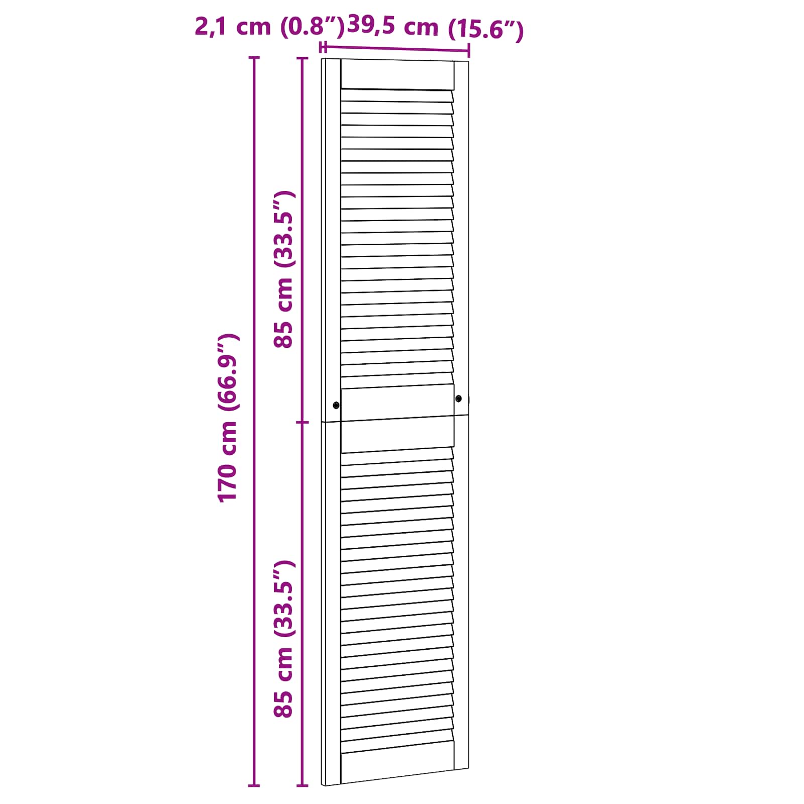 Kastdeur 2 pcs Naturel 170 x 2,1 x 39,5 cm Massief grenenhout is nu te koop bij PeponiXL, paradijselijk wonen!
