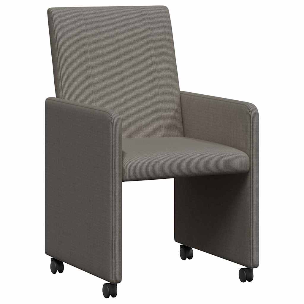 Eetkamerstoelen met Wieltjes 2 pcs Lichtgrijs 57 x 66 x 94 cm is nu te koop bij PeponiXL, paradijselijk wonen!