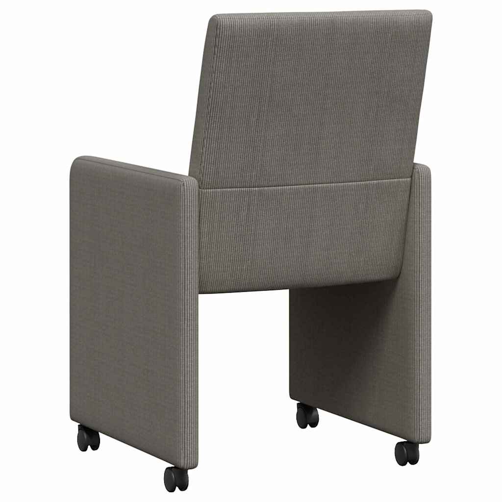 Eetkamerstoelen met Wieltjes 2 pcs Lichtgrijs 57 x 66 x 94 cm is nu te koop bij PeponiXL, paradijselijk wonen!