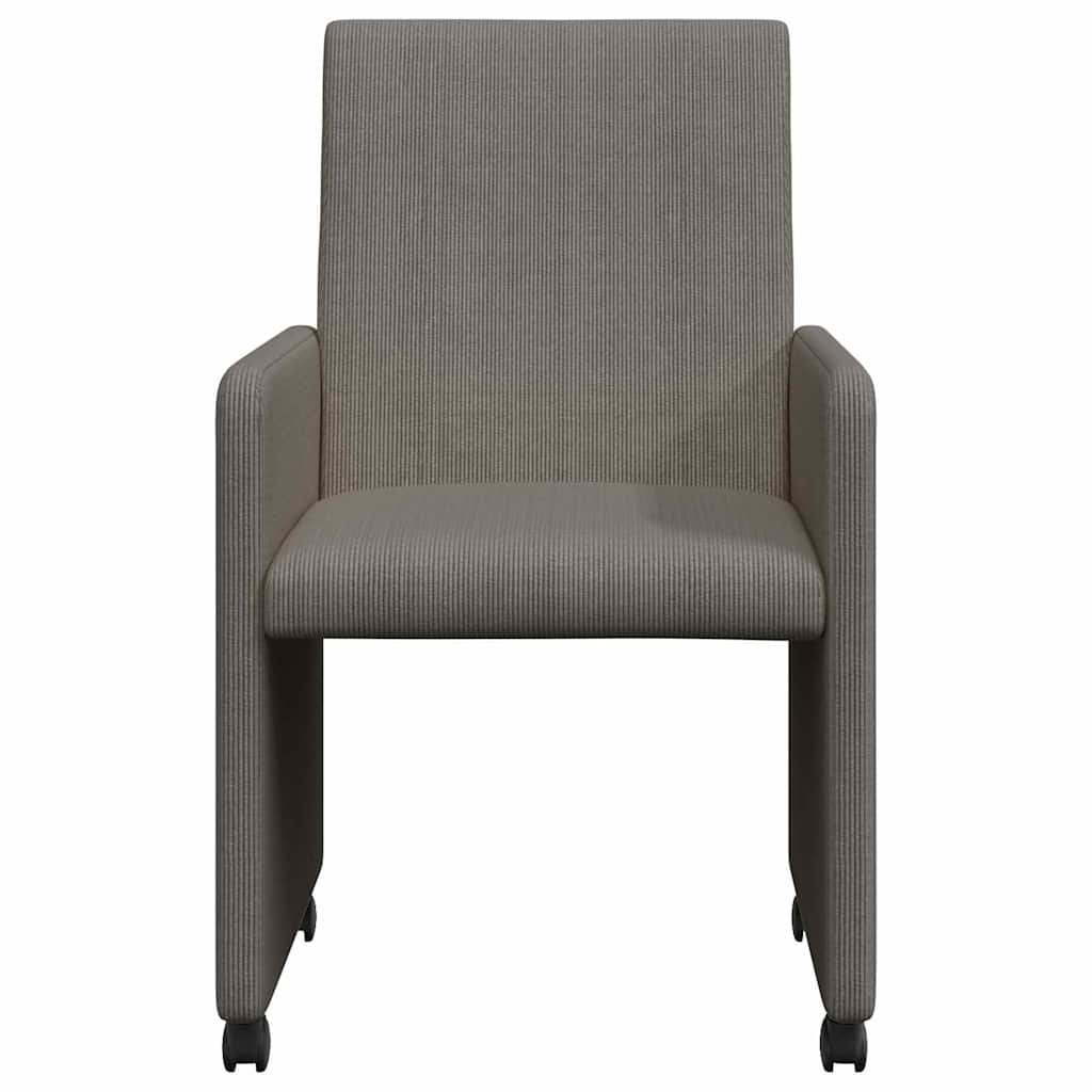 Eetkamerstoelen met Wieltjes 2 pcs Lichtgrijs 57 x 66 x 94 cm is nu te koop bij PeponiXL, paradijselijk wonen!