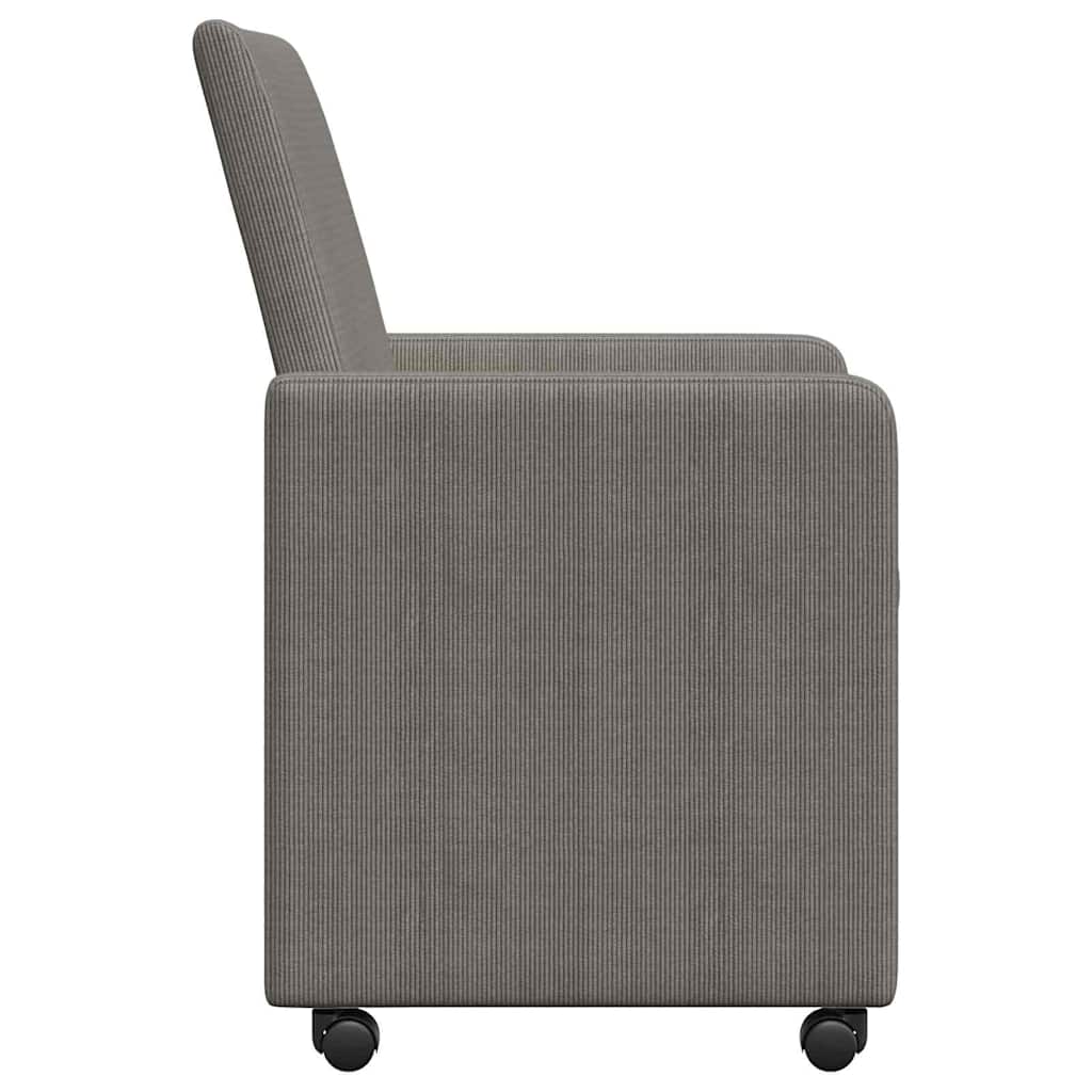Eetkamerstoelen met Wieltjes 2 pcs Lichtgrijs 57 x 66 x 94 cm is nu te koop bij PeponiXL, paradijselijk wonen!