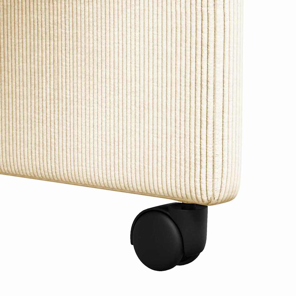 Eetkamerstoelen met Wieltjes 2 pcs Crème 57 x 66 x 94 cm is nu te koop bij PeponiXL, paradijselijk wonen!