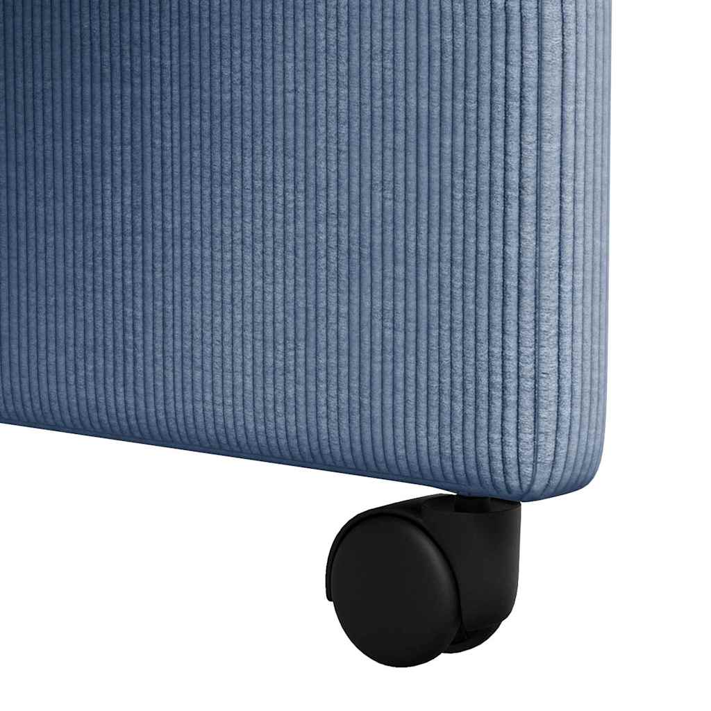Eetkamerstoelen met Wieltjes 2 pcs Blauw 57 x 66 x 94 cm is nu te koop bij PeponiXL, paradijselijk wonen!