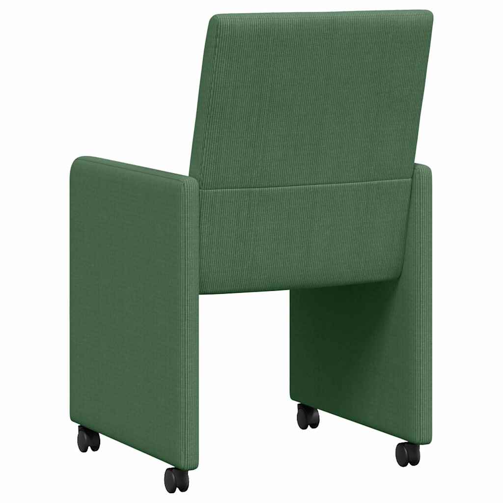 Eetkamerstoelen met Wieltjes 2 pcs Grijs groen 57 x 66 x 94 cm is nu te koop bij PeponiXL, paradijselijk wonen!