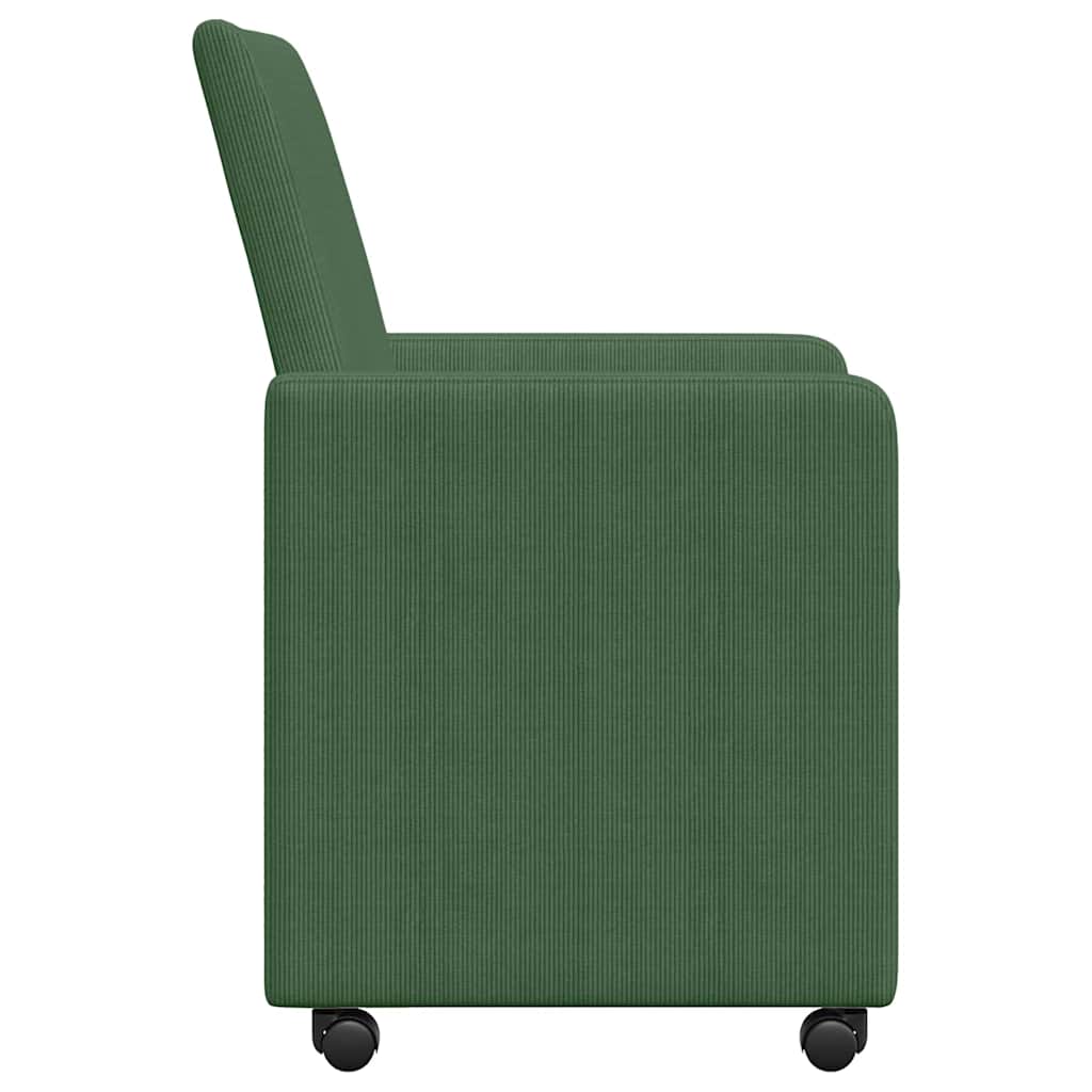 Eetkamerstoelen met Wieltjes 2 pcs Grijs groen 57 x 66 x 94 cm is nu te koop bij PeponiXL, paradijselijk wonen!