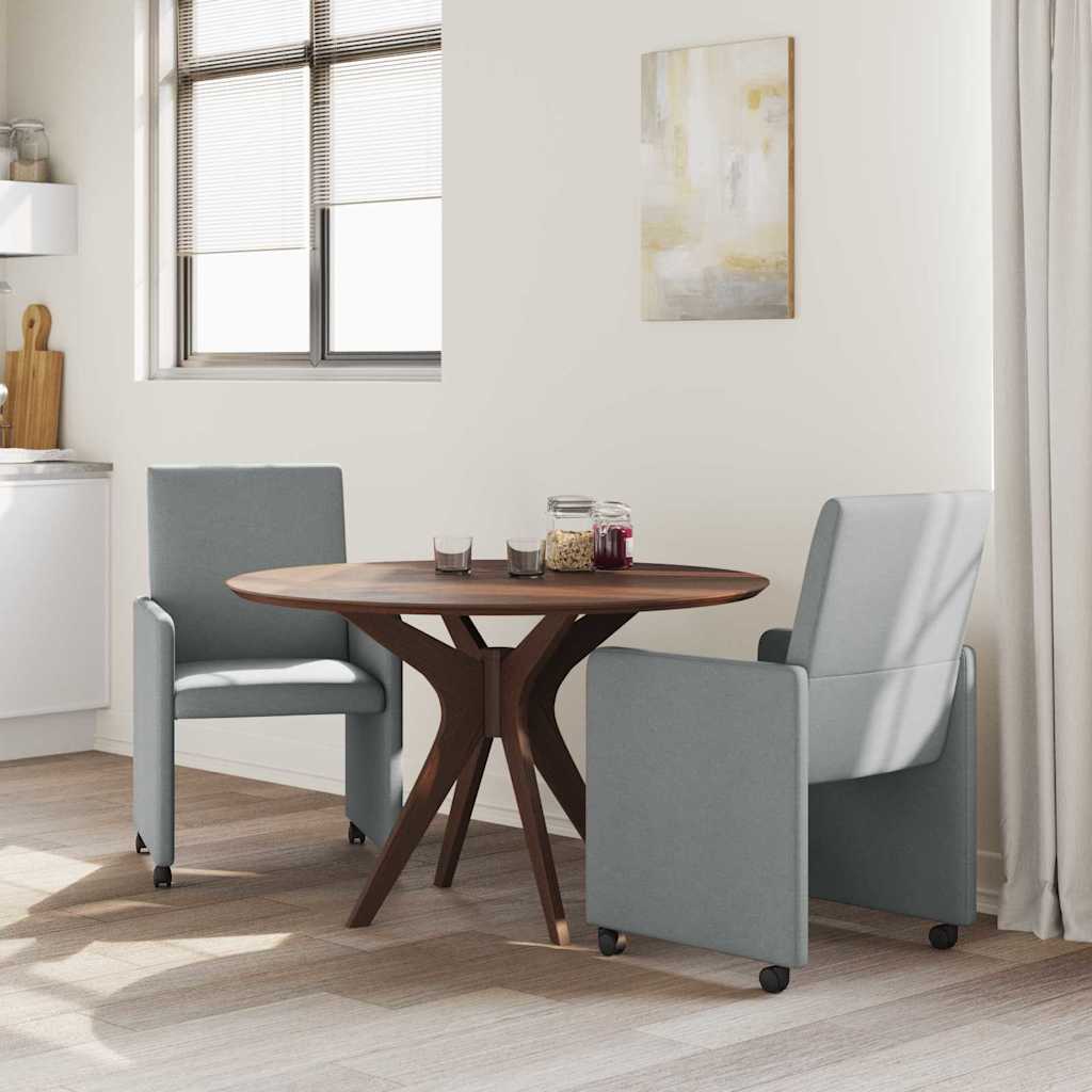 Eetkamerstoelen met Wieltjes 2 pcs Lichtgrijs 57 x 66 x 94 cm is nu te koop bij PeponiXL, paradijselijk wonen!