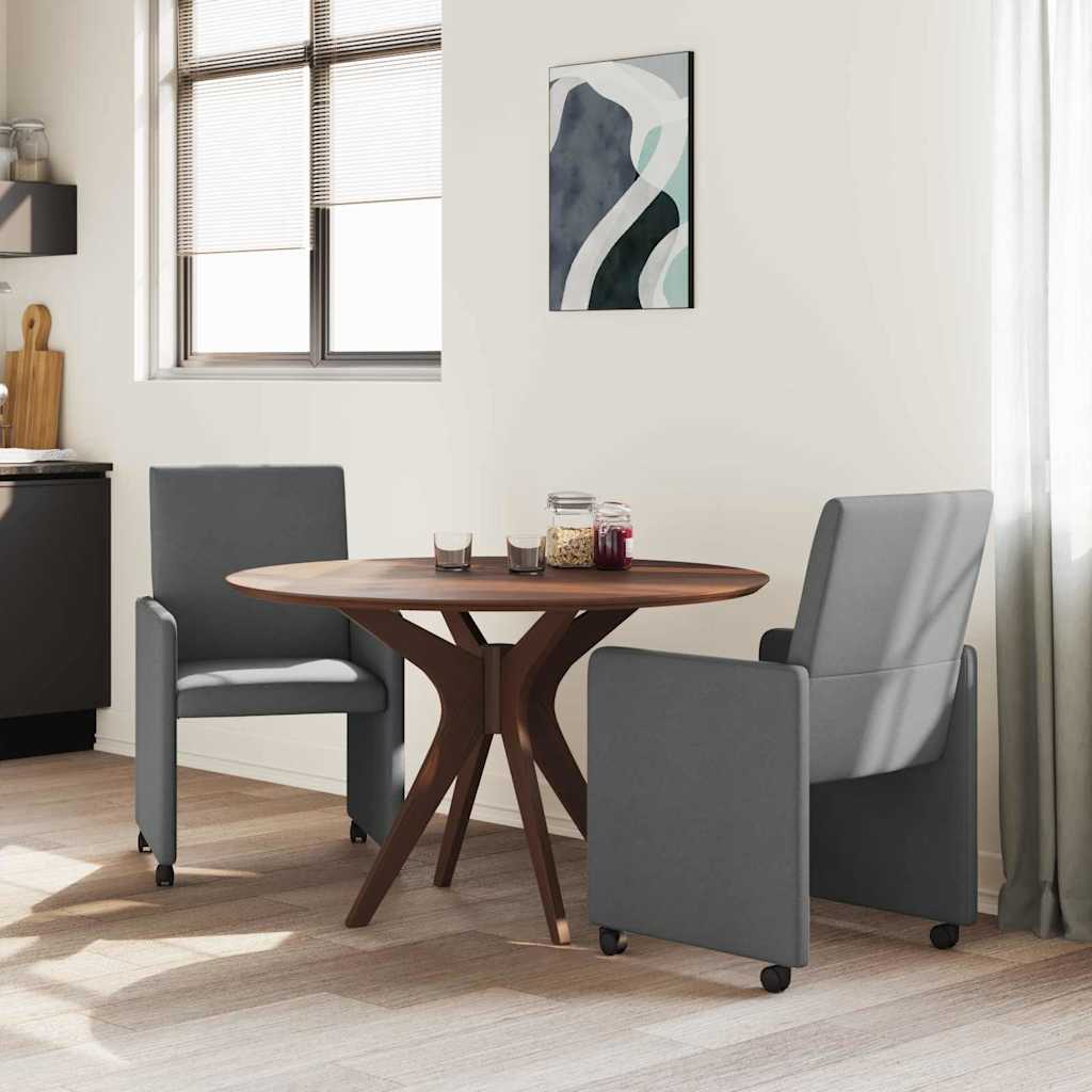 Eetkamerstoelen met Wieltjes 2 pcs Donkergrijs 57 x 66 x 94 cm is nu te koop bij PeponiXL, paradijselijk wonen!