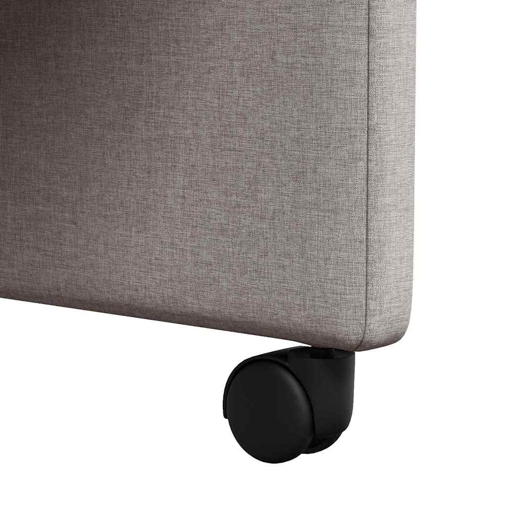 Eetkamerstoelen met Wieltjes 2 pcs Taupe 57 x 66 x 94 cm Stof is nu te koop bij PeponiXL, paradijselijk wonen!