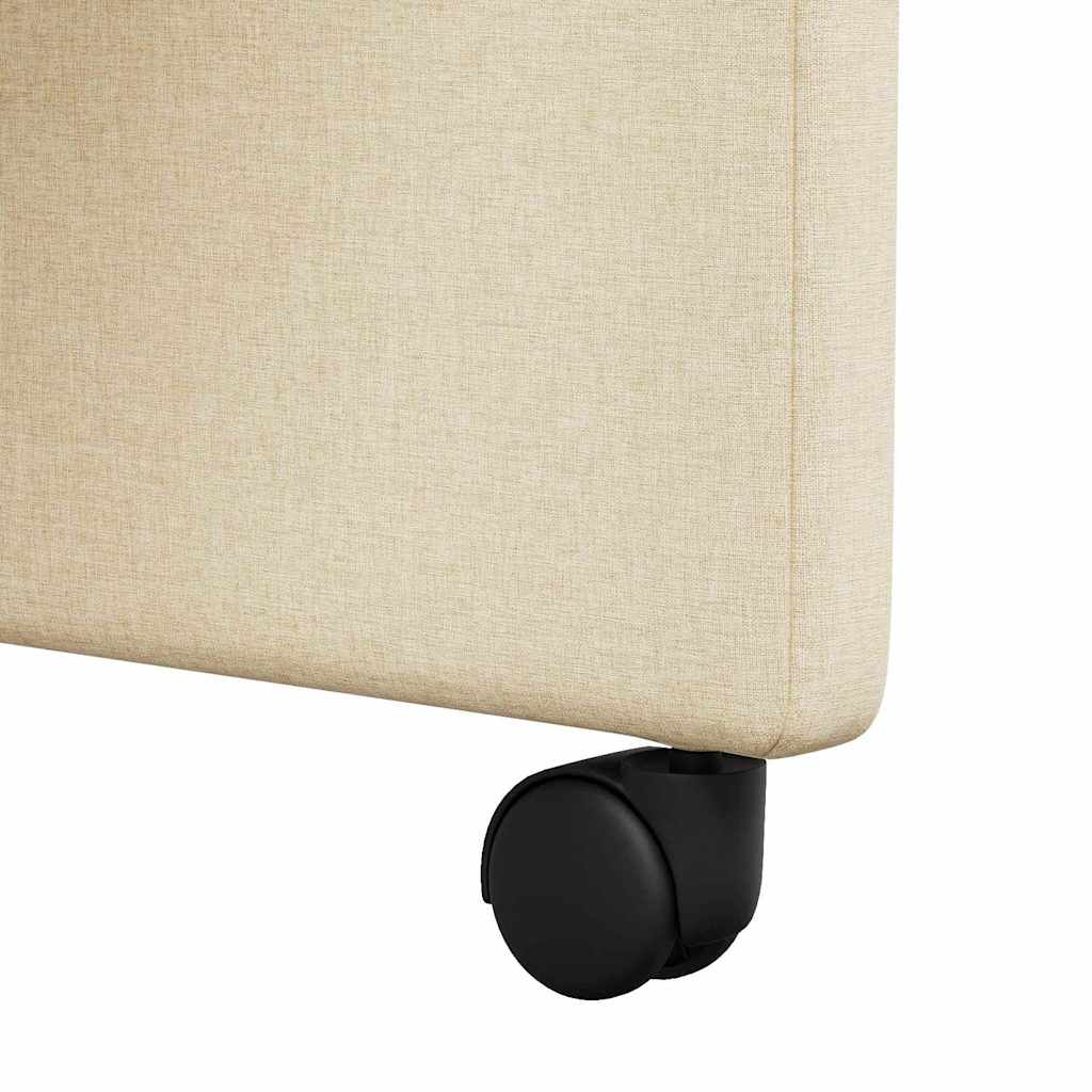 Eetkamerstoelen met Wieltjes 2 pcs Crème 57 x 66 x 94 cm Stof is nu te koop bij PeponiXL, paradijselijk wonen!