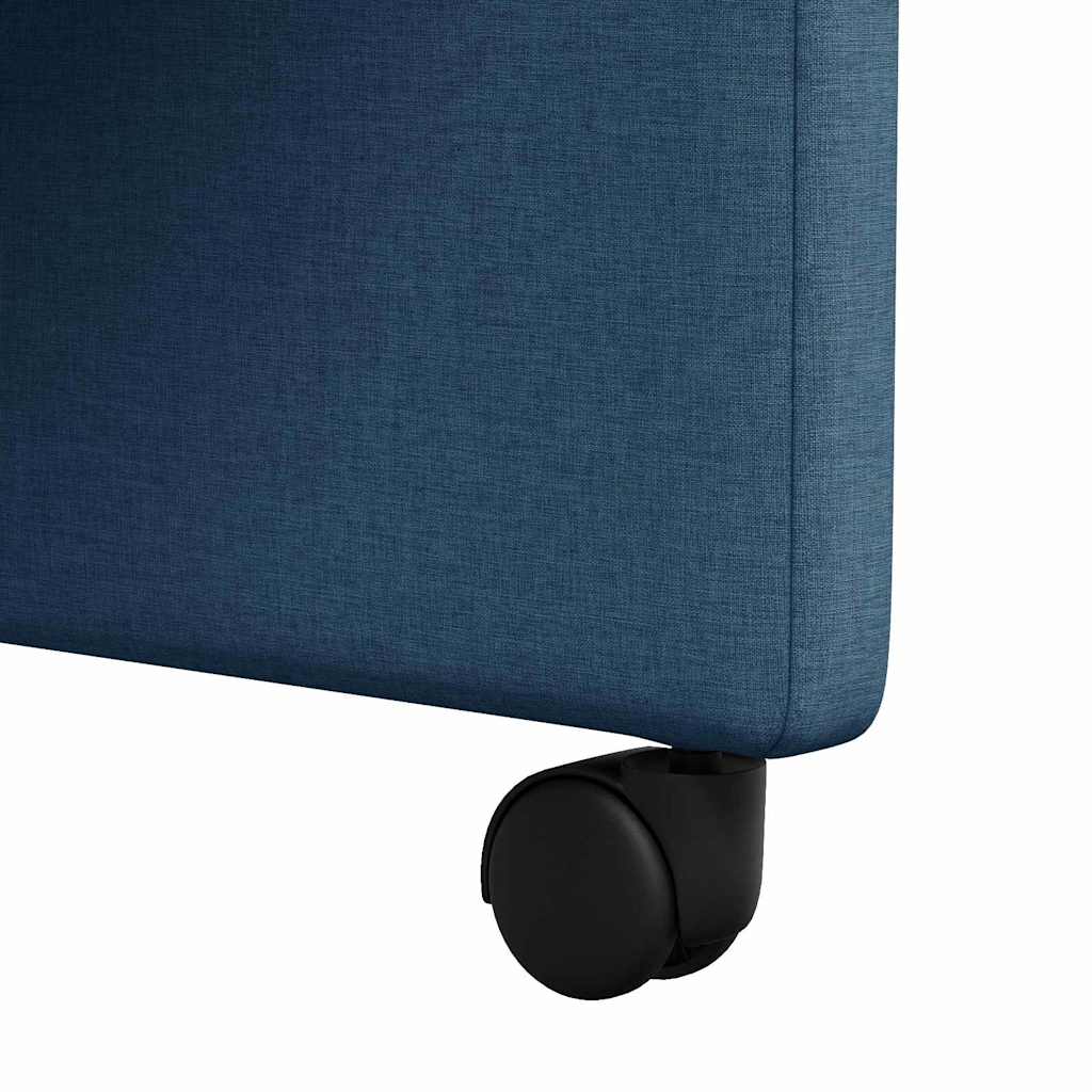 Eetkamerstoelen met Wieltjes 2 pcs Blauw 57 x 66 x 94 cm Stof is nu te koop bij PeponiXL, paradijselijk wonen!