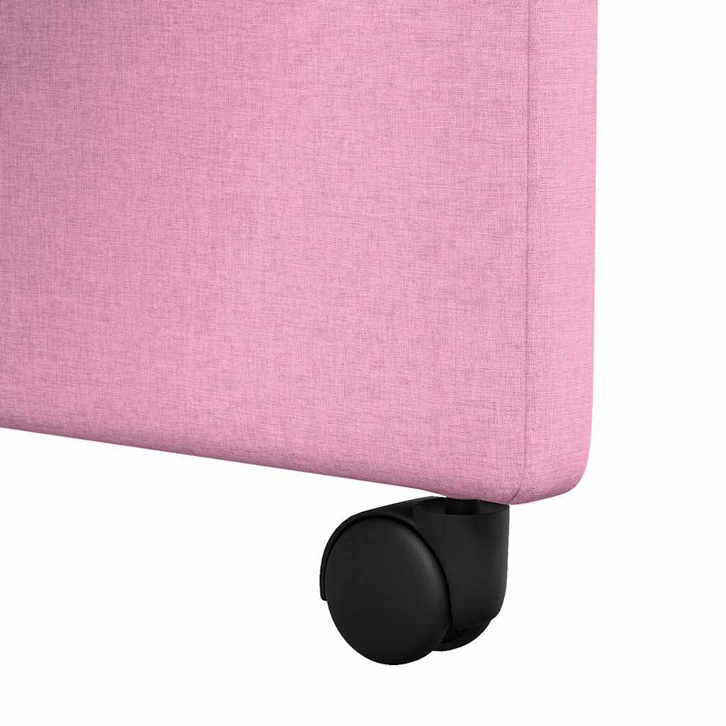 Eetkamerstoelen met Wieltjes 2 pcs Roze 57 x 66 x 94 cm Stof is nu te koop bij PeponiXL, paradijselijk wonen!