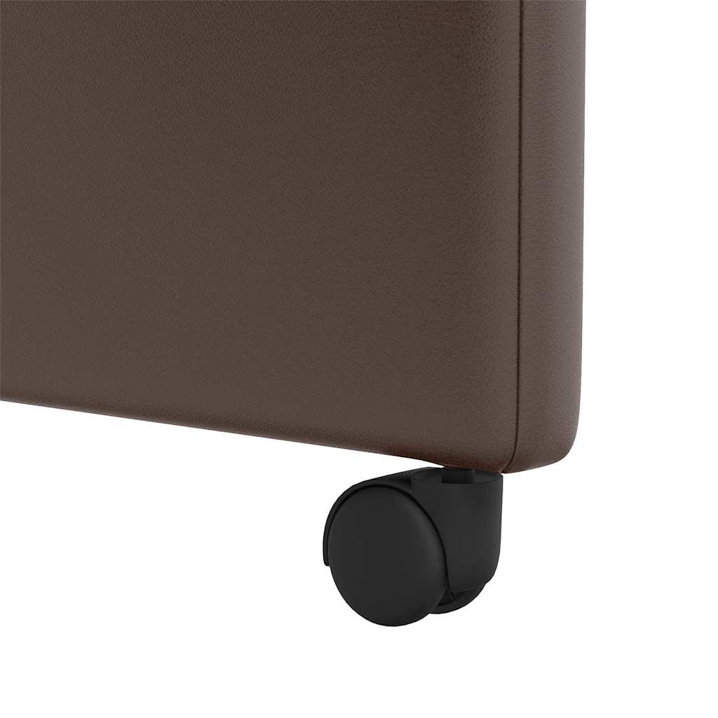 Eetkamerstoelen met Wieltjes 2 pcs Bruin 57 x 66 x 94 cm is nu te koop bij PeponiXL, paradijselijk wonen!