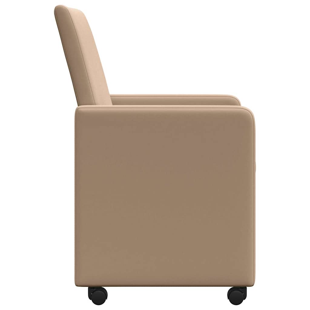 Eetkamerstoelen met Wieltjes 2 pcs Cappuccino 57 x 66 x 94 cm is nu te koop bij PeponiXL, paradijselijk wonen!