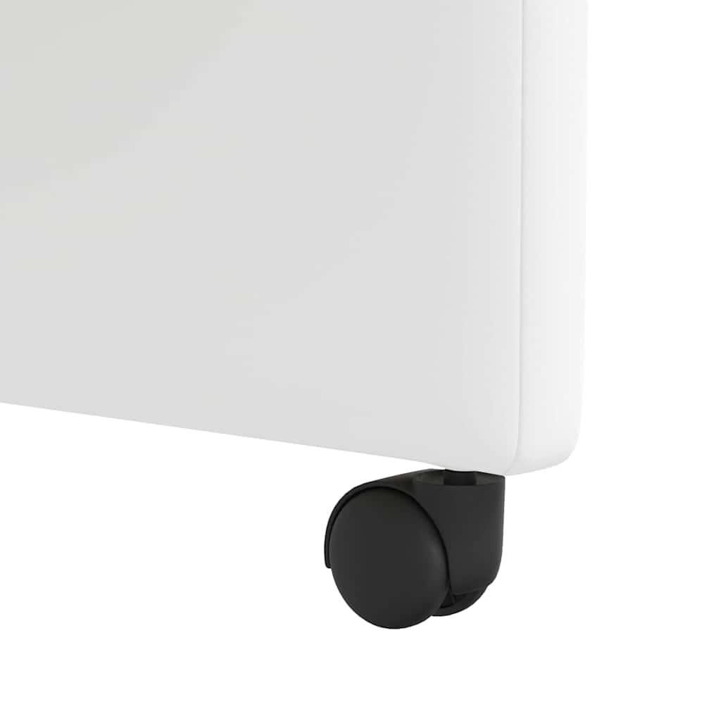 Eetkamerstoelen met Wieltjes 2 pcs Wit 57 x 66 x 94 cm is nu te koop bij PeponiXL, paradijselijk wonen!
