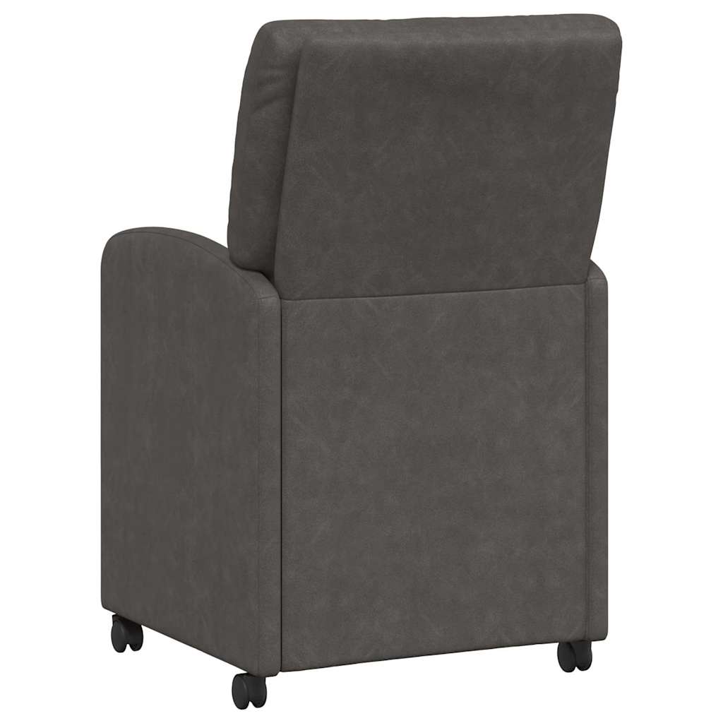 Eetkamerstoelen met Wieltjes 2 pcs Zwart 57 x 67 x 95 cm is nu te koop bij PeponiXL, paradijselijk wonen!