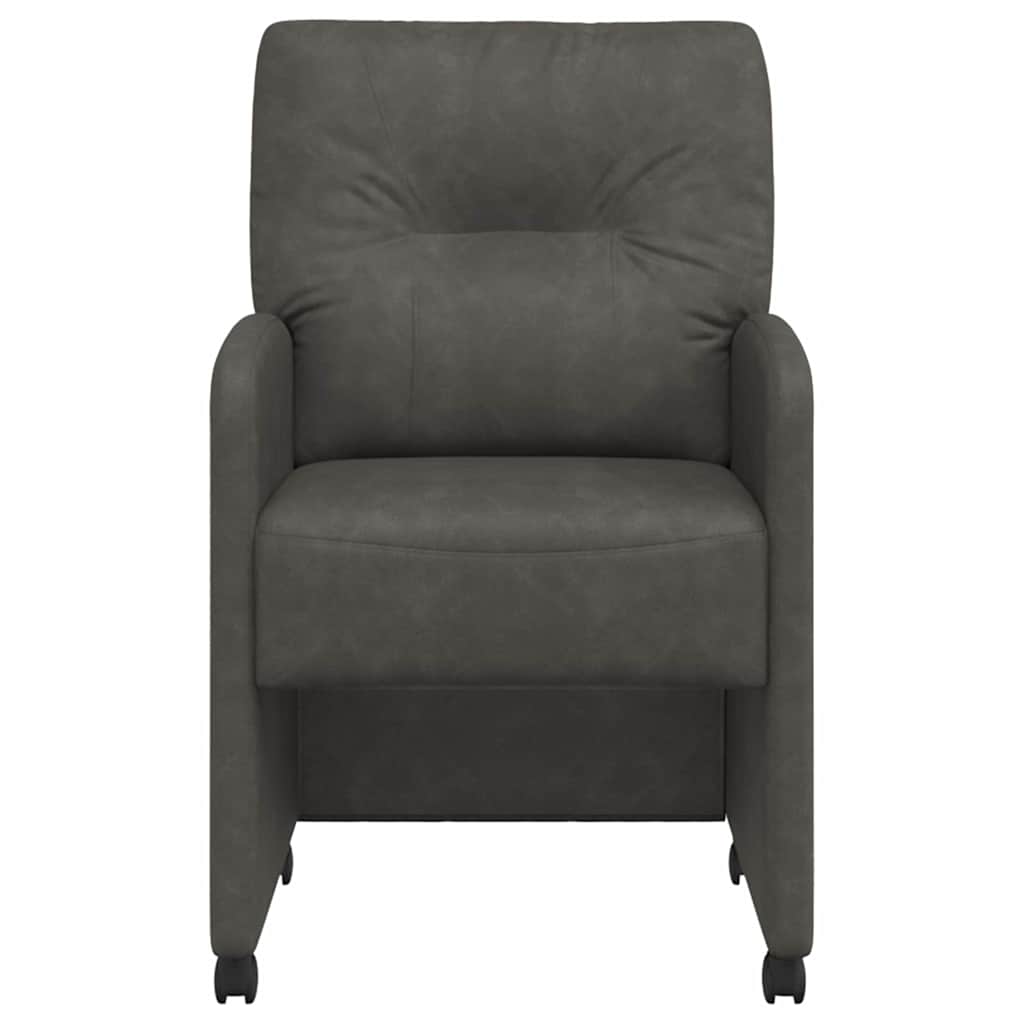 Eetkamerstoelen met Wieltjes 2 pcs Zwart 57 x 67 x 95 cm is nu te koop bij PeponiXL, paradijselijk wonen!