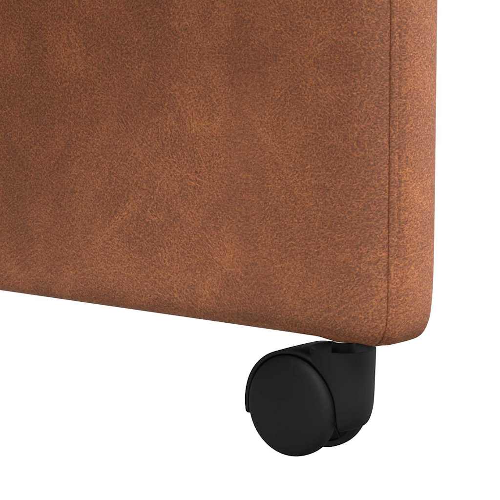 Eetkamerstoelen met Wieltjes 2 pcs Bruin 57 x 67 x 95 cm is nu te koop bij PeponiXL, paradijselijk wonen!