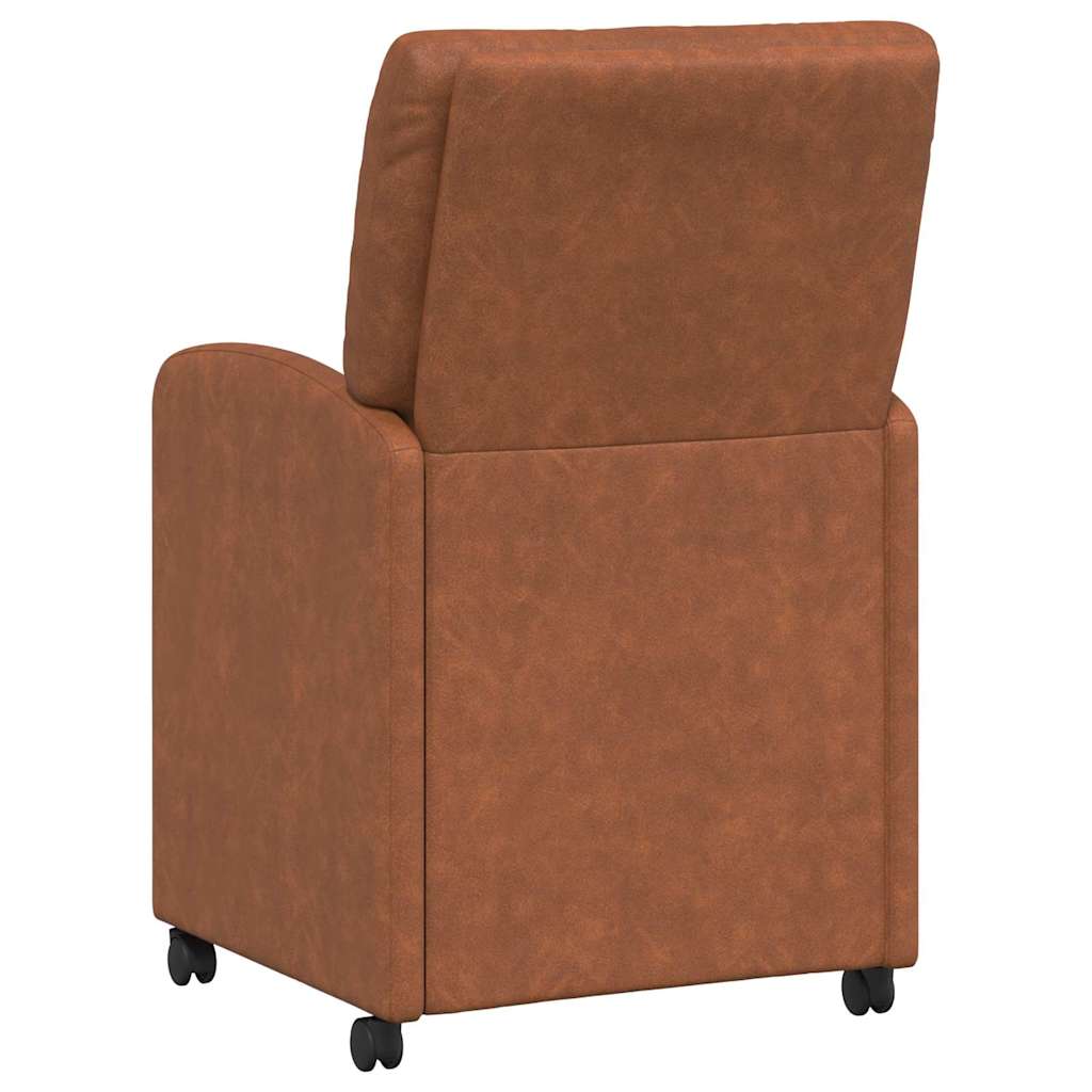 Eetkamerstoelen met Wieltjes 2 pcs Bruin 57 x 67 x 95 cm is nu te koop bij PeponiXL, paradijselijk wonen!